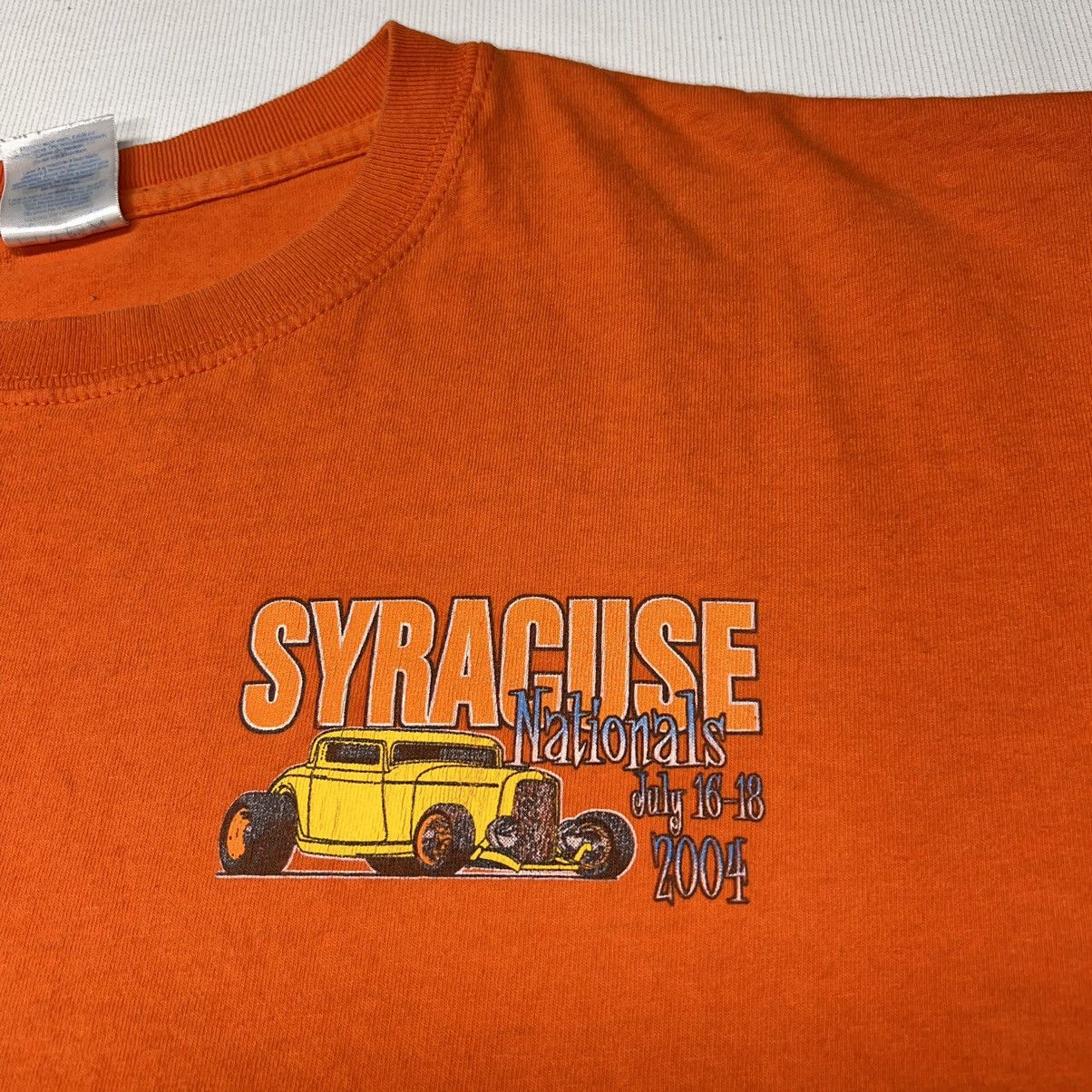 Gildan × Vintage Car Tee Shirt Orange Hot Rod Custom Auto Graphic Y2K Size US XL / EU 56 / 4 - 5 Thumbnail