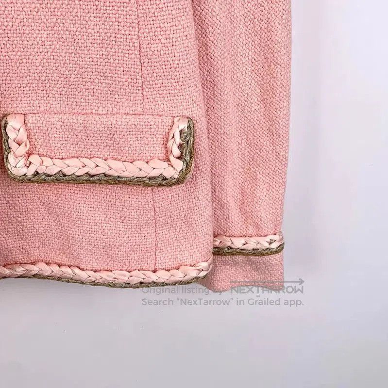 Chanel Chanel Pink Cotton Women's Jacket . Size XXS / US 00 / IT 34 - 3 Thumbnail