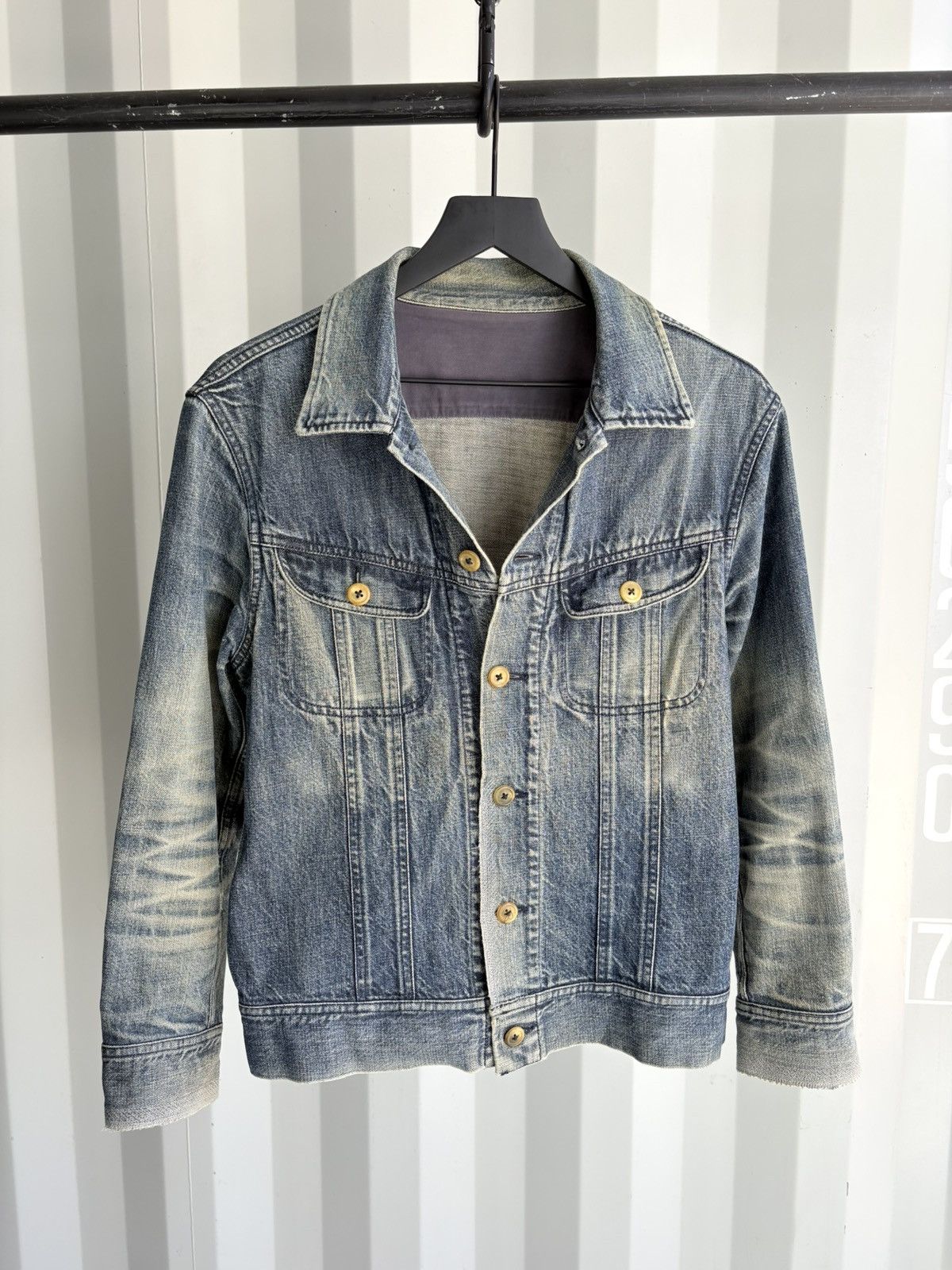 Maison Margiela FW 2005 Distressed Denim Sun Faded Jacket Thrashed Size US M / EU 48-50 / 2 - 2 Thumbnail
