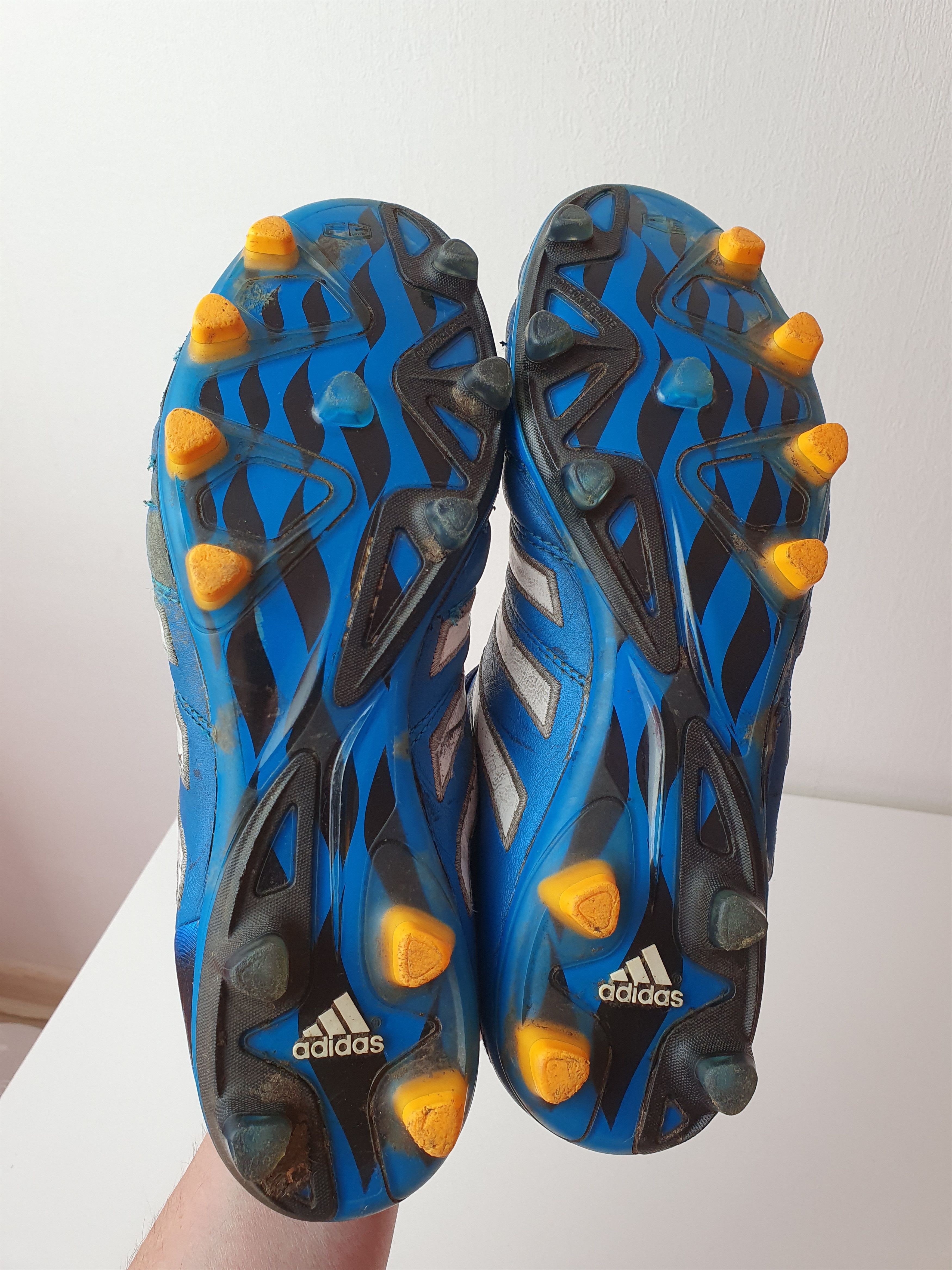 Adidas Vinatge Football Caps Adidas Adipure 11 Pro Blue Soccer Size US 8.5 / EU 41-42 - 21 Thumbnail
