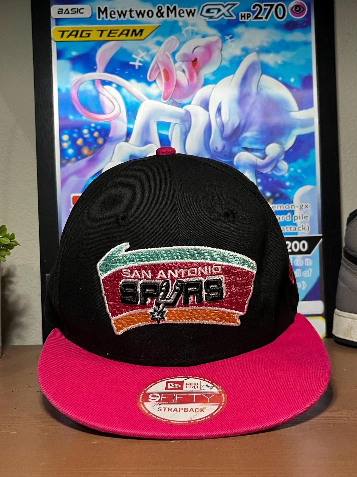 New Era San Antonio Spurs Black and Pink Strapback Hat Size ONE SIZE - 2 Thumbnail