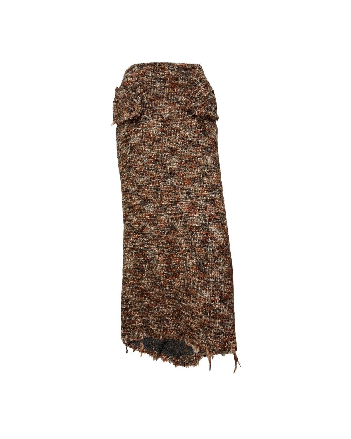 Junya Watanabe JUNYA WATANABE Tweed Maxi Skirt with Frayed Hem Size 27" / US 4 / IT 40 - 1 Thumbnail