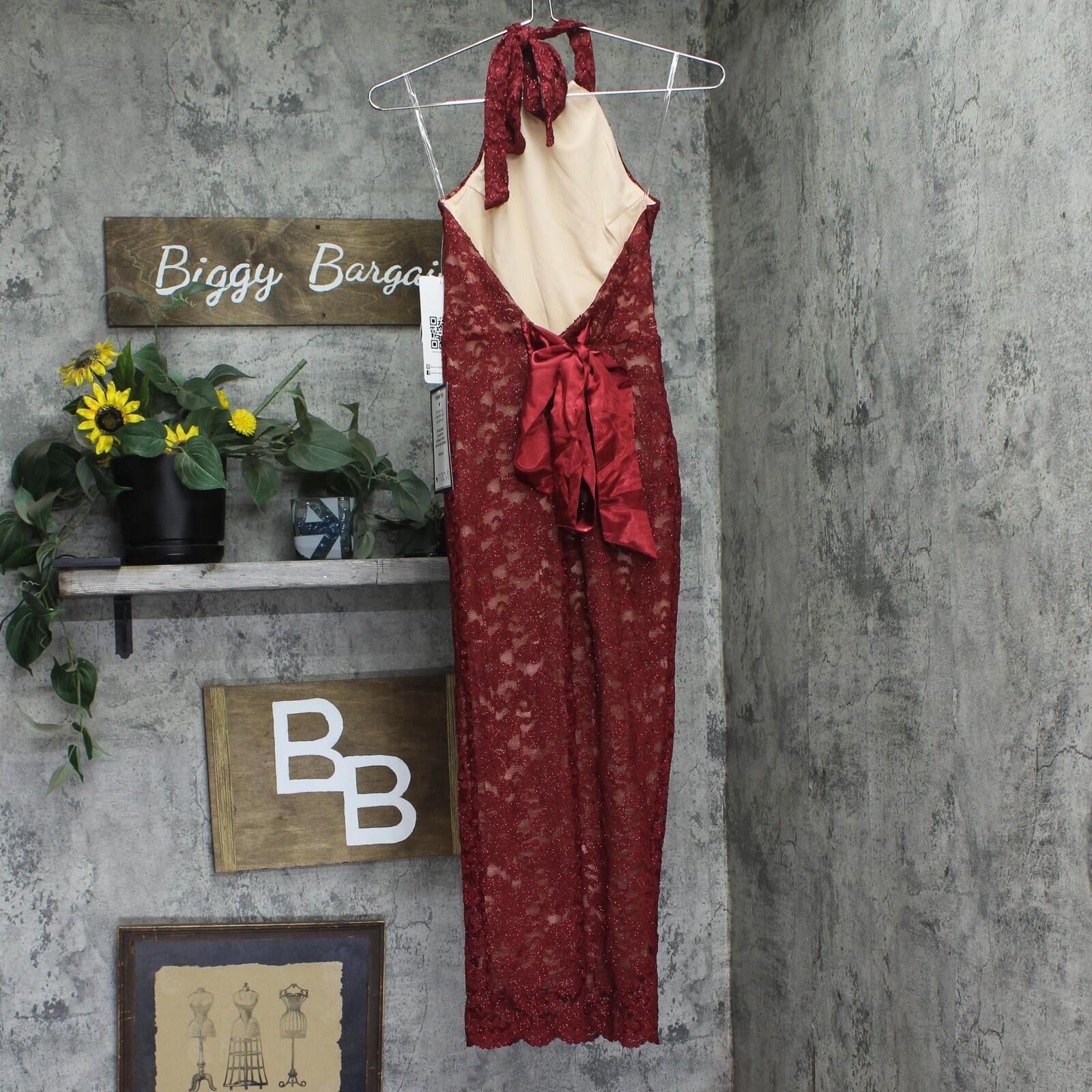 Other Nwt Emerald Sundae Lace Halter Dress Jyp3473 Medium Red Xs Size XS / US 0-2 / IT 36-38 - 2 Thumbnail