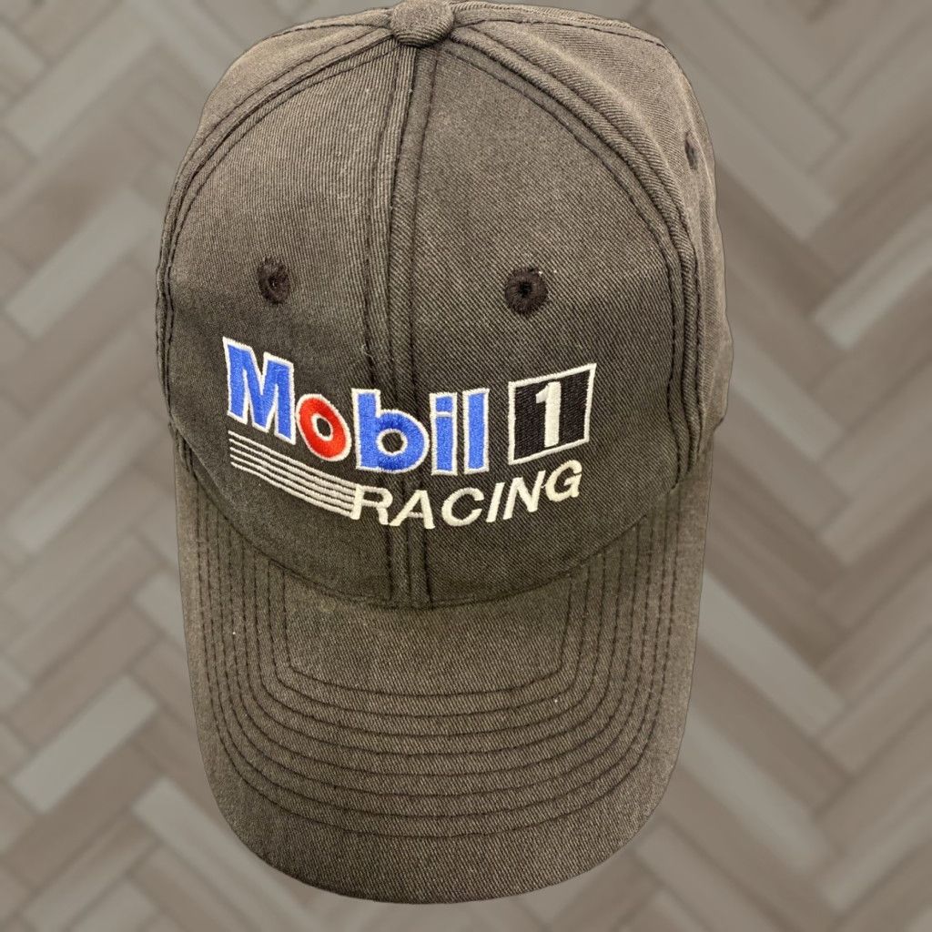 Vintage VINTAGE Mobil 1 Racing Snapback Hat Men Adjustable Charcoal Gray Pegasus Baseball Cap Size ONE SIZE - 1 Thumbnail