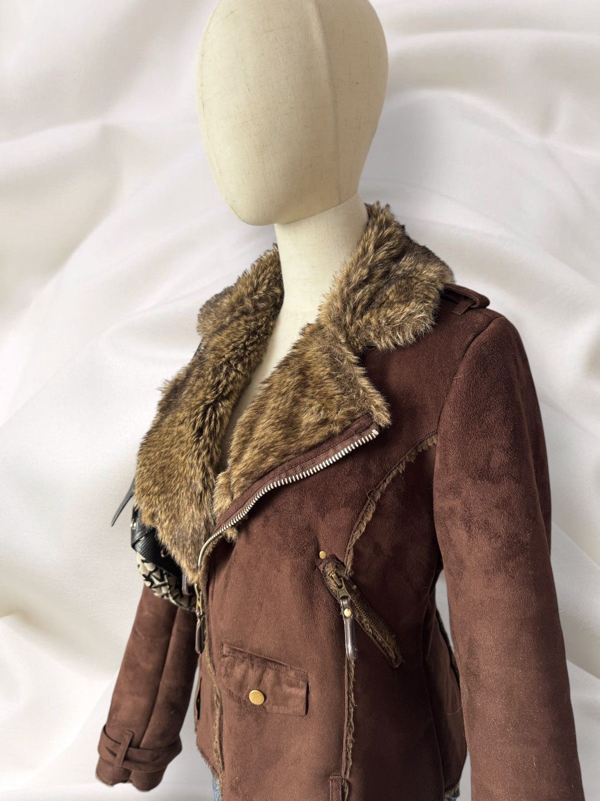 Hysteric Glamour Y2K / Boho Vintage Faux Fur Shearling/Sheepskin Style Jacket Size M / US 6-8 / IT 42-44 - 7 Thumbnail