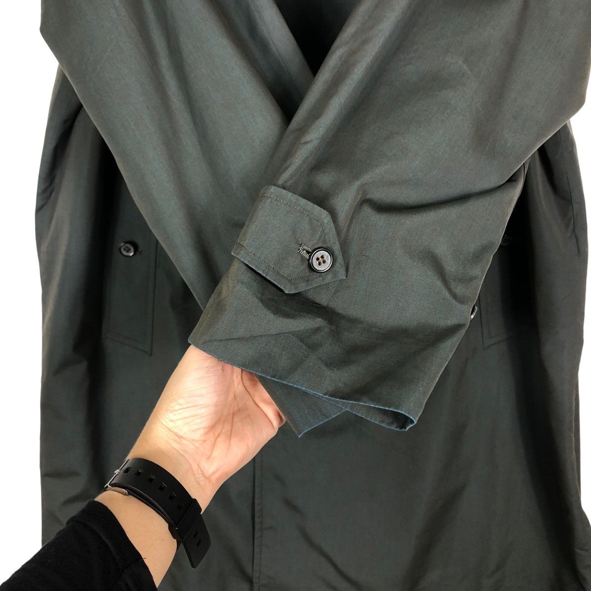 Burberry 🔥Vintage Long Jacket Burberrys Rich Black Size US M / EU 48-50 / 2 - 12 Thumbnail