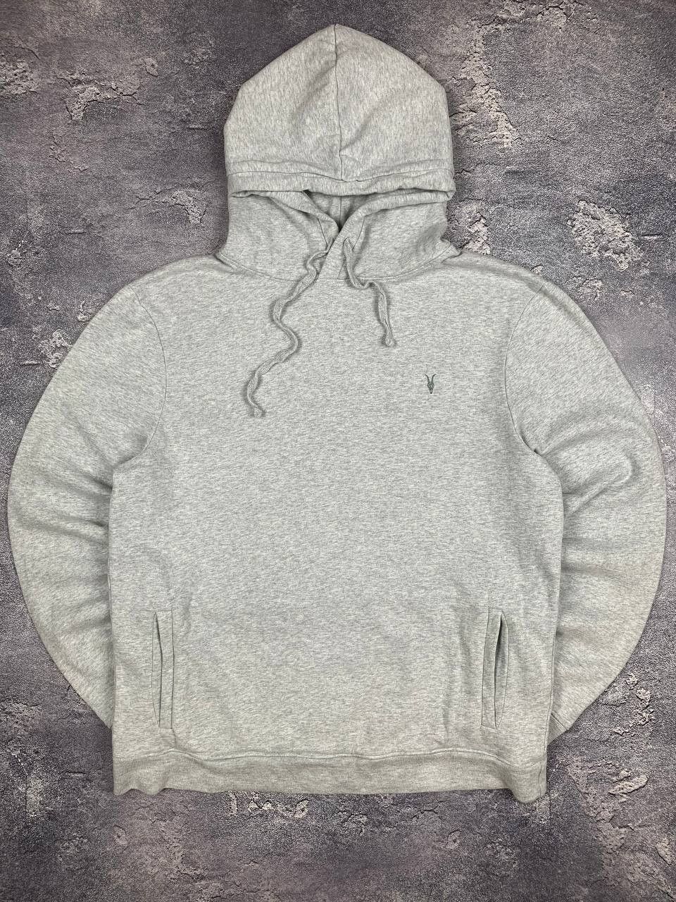 Allsaints AllSaints Hoodie L Gray Cotton Pullover Sweatshirt Logo Size US L / EU 52-54 / 3 - 1 Thumbnail