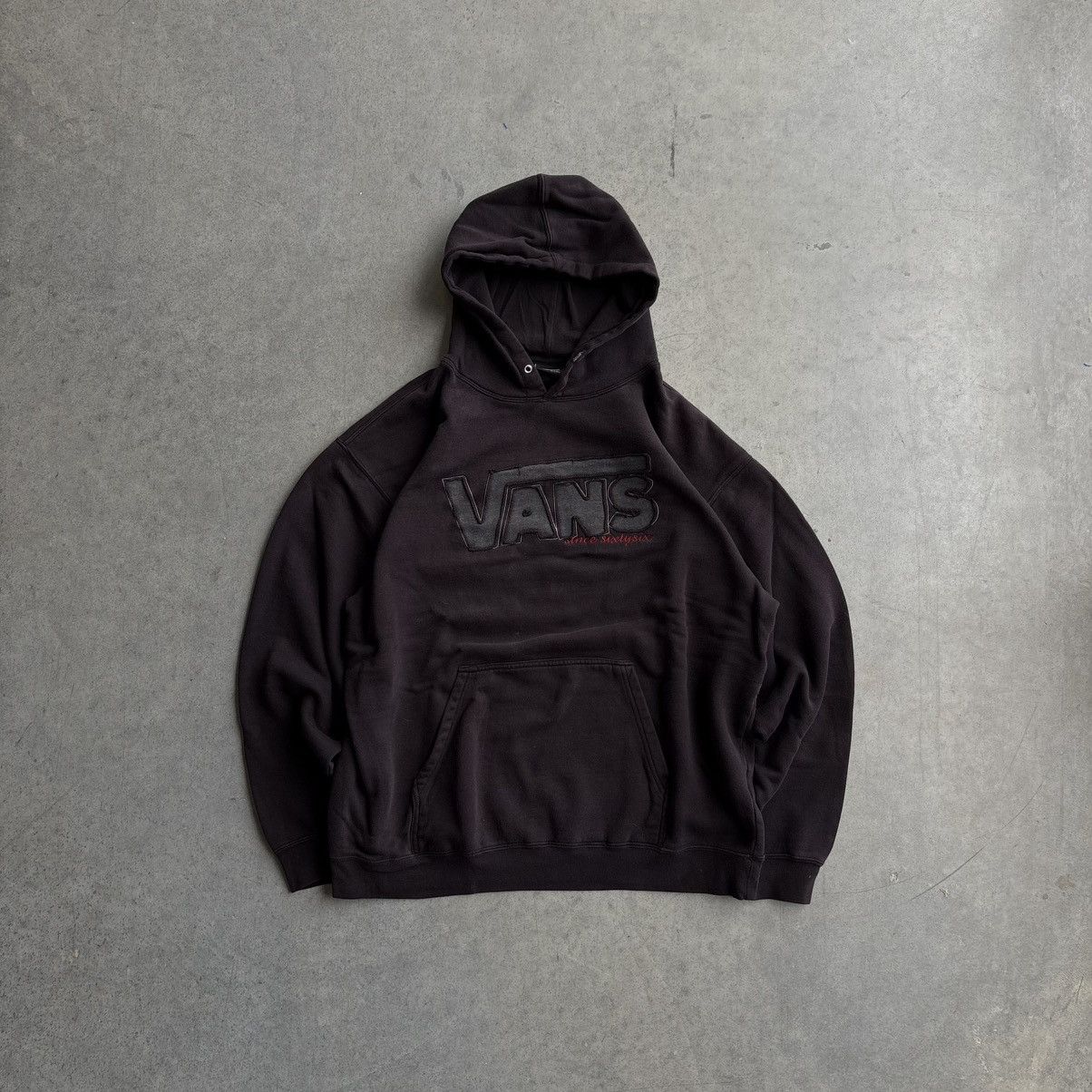 Vans Vintage Vans Black Faded Hoodie Streetwear XL Baggy Heavy Size US XL / EU 56 / 4 - 1 Thumbnail