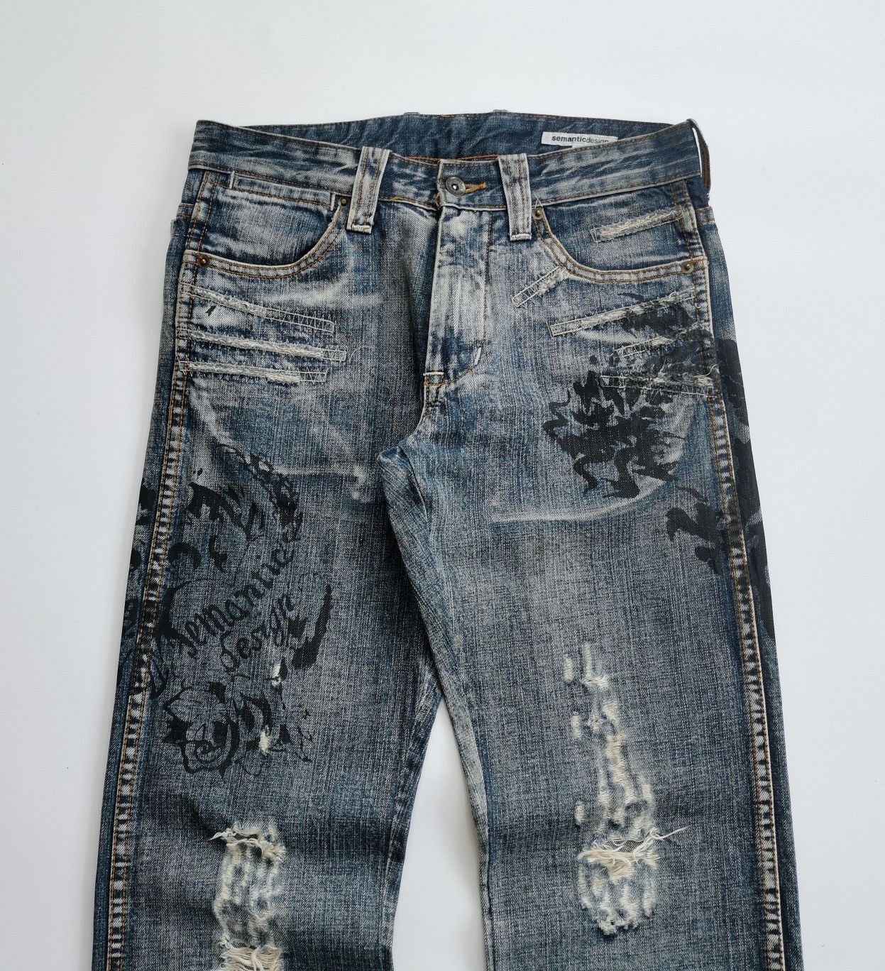 semanticdesign Cross Dragon Flower Bootcut Semanticdesign Distressed Jeans Size US 30 / EU 46 - 7 Thumbnail