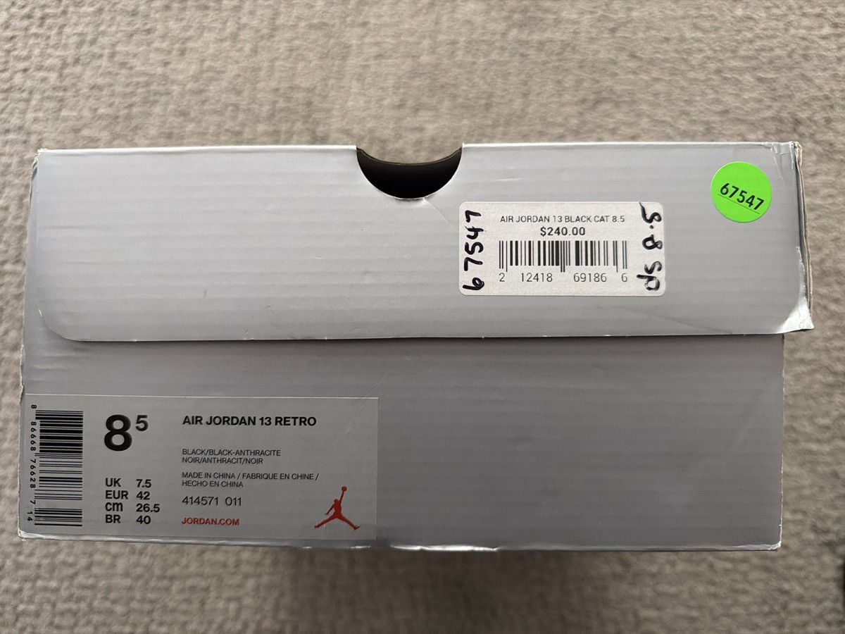 Nike Jordan 13 Black Cat (2016) Size US 8.5 / EU 41-42 - 7 Thumbnail