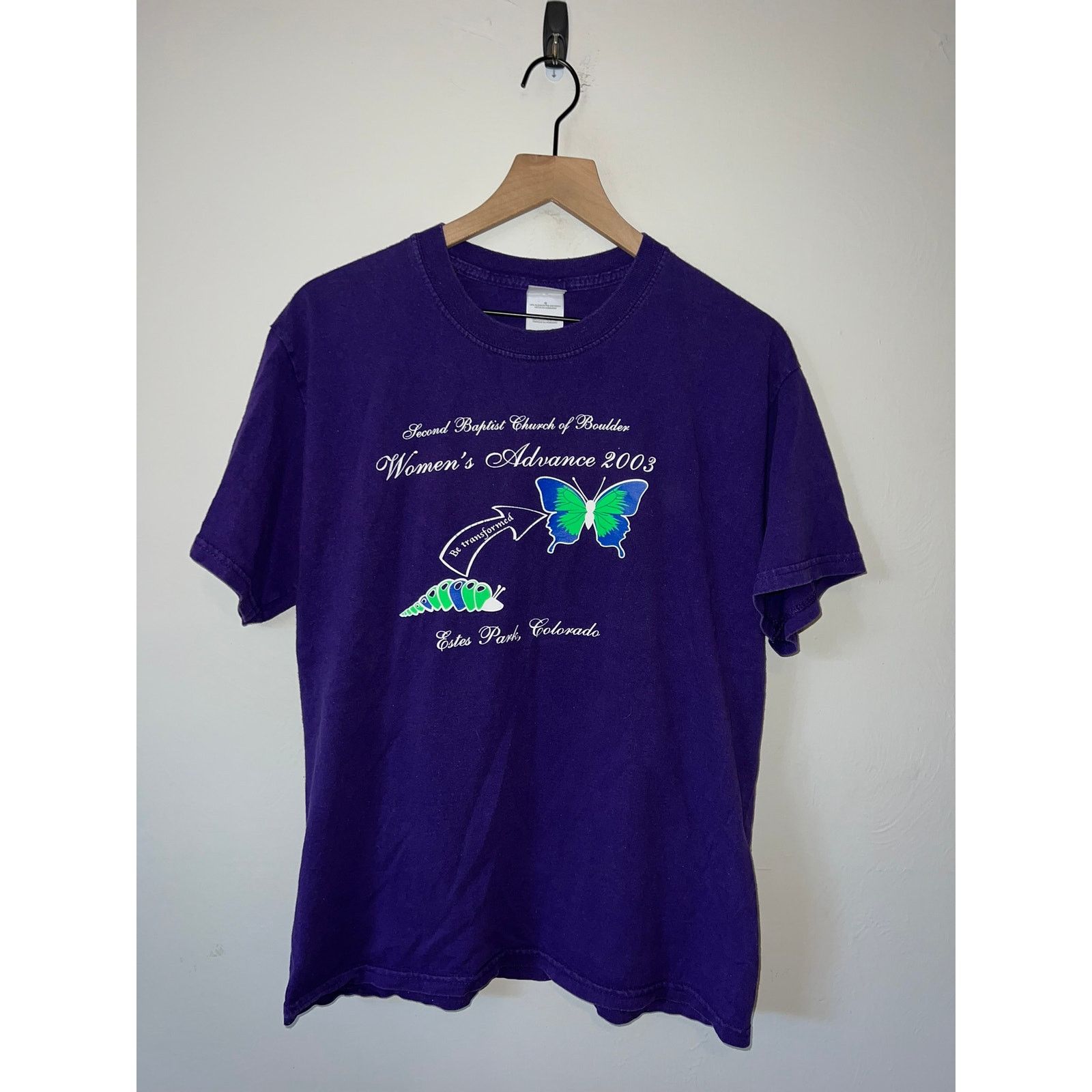 Gildan Vintage Womens Advance Shirt Estes Park Church Jesus Tee L Size US L / EU 52-54 / 3 - 1 Thumbnail