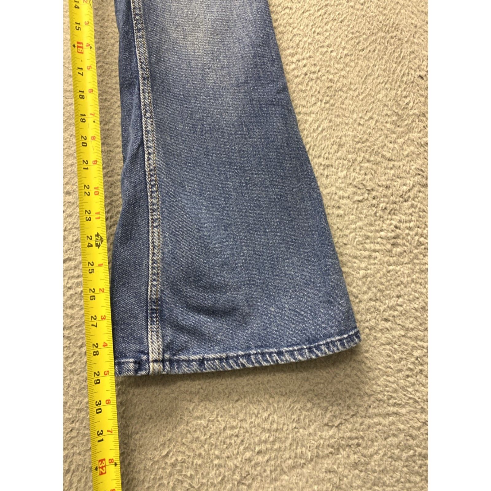 Abercrombie & Fitch VINTAGE Abercrombie & Fitch Jeans High Rise Boot Flare Women 28x29 Blue 90s Y2K Bedazzled Stars Vintage 159-5 Size 28" / US 6 / IT 42 - 6 Thumbnail