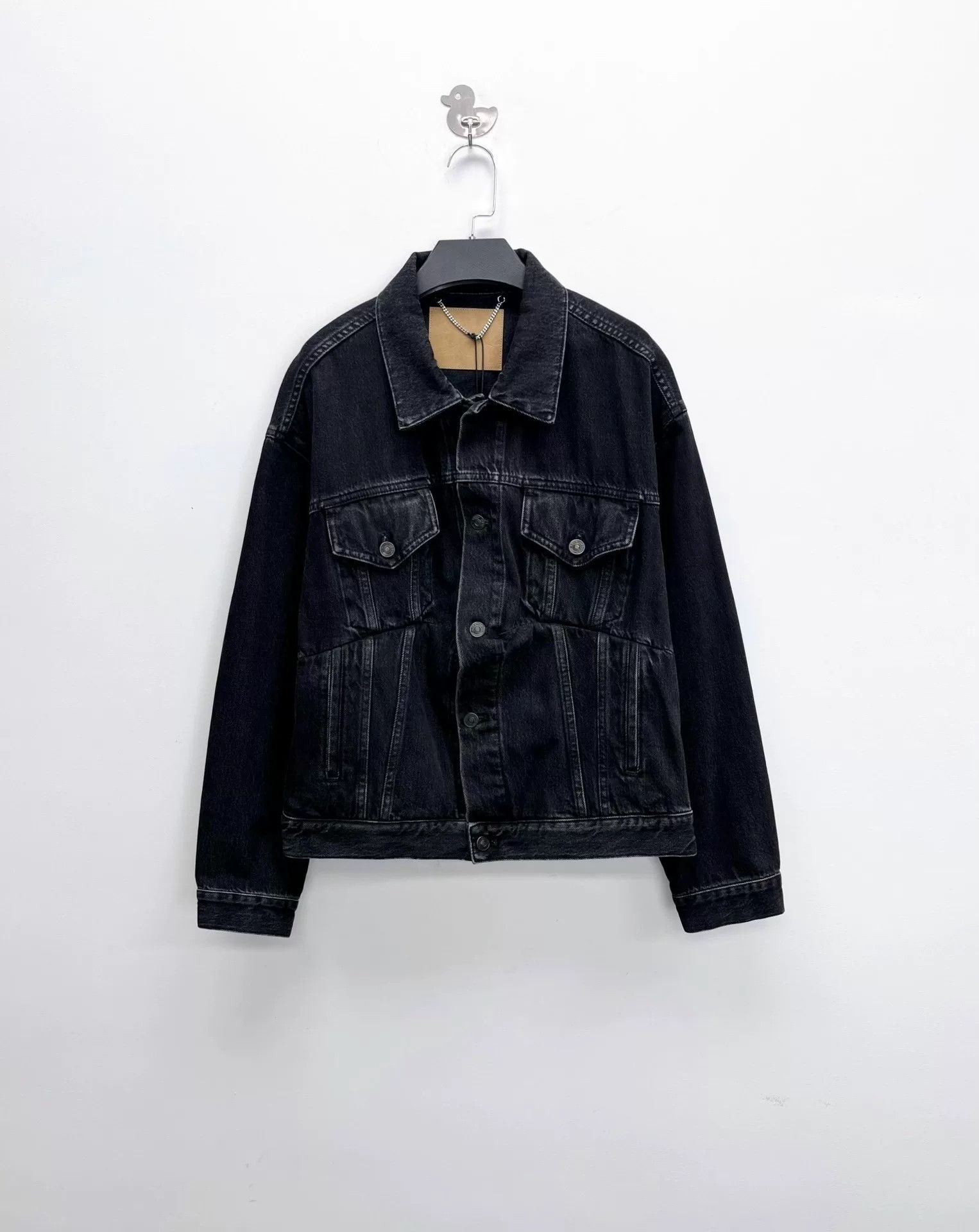 Balenciaga balenciaga black washed denim jacket Size US M / EU 48-50 / 2 - 1 Thumbnail