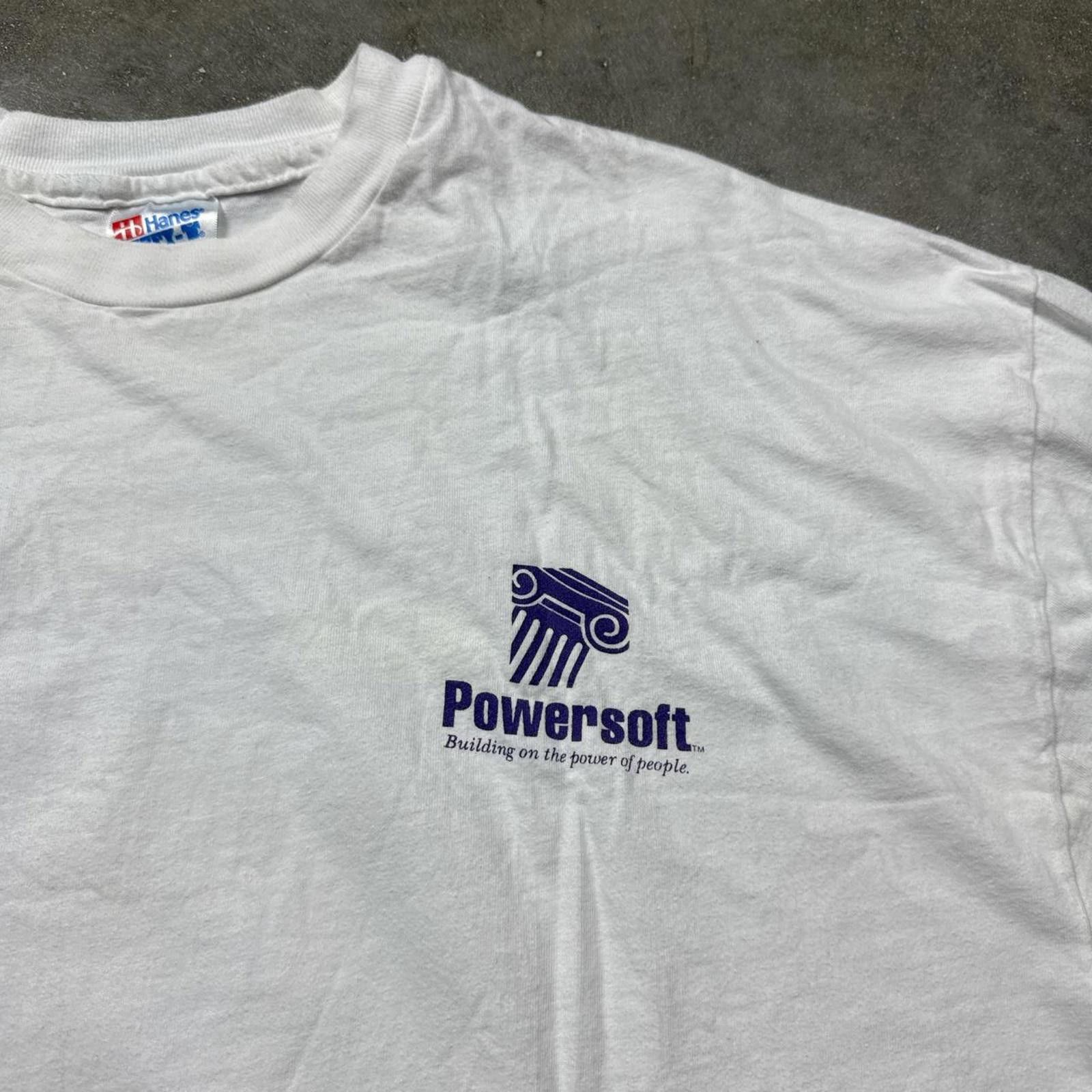 Hanes Powersoft "Building On The Power Of People" 90’s T-Shirt Size US XXL / EU 58 / 5 - 3 Thumbnail