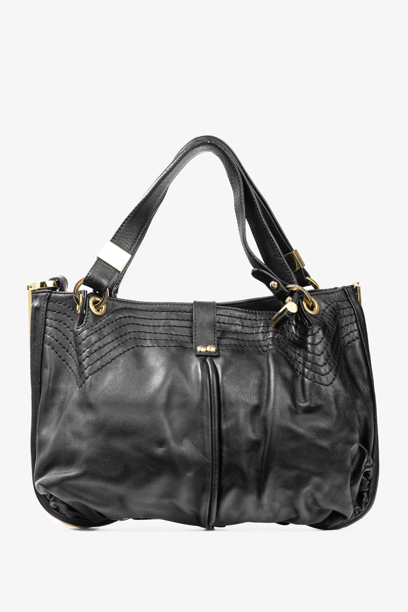 Jimmy Choo Jimmy Choo Alex Black Leather Hobo Size ONE SIZE - 4 Thumbnail