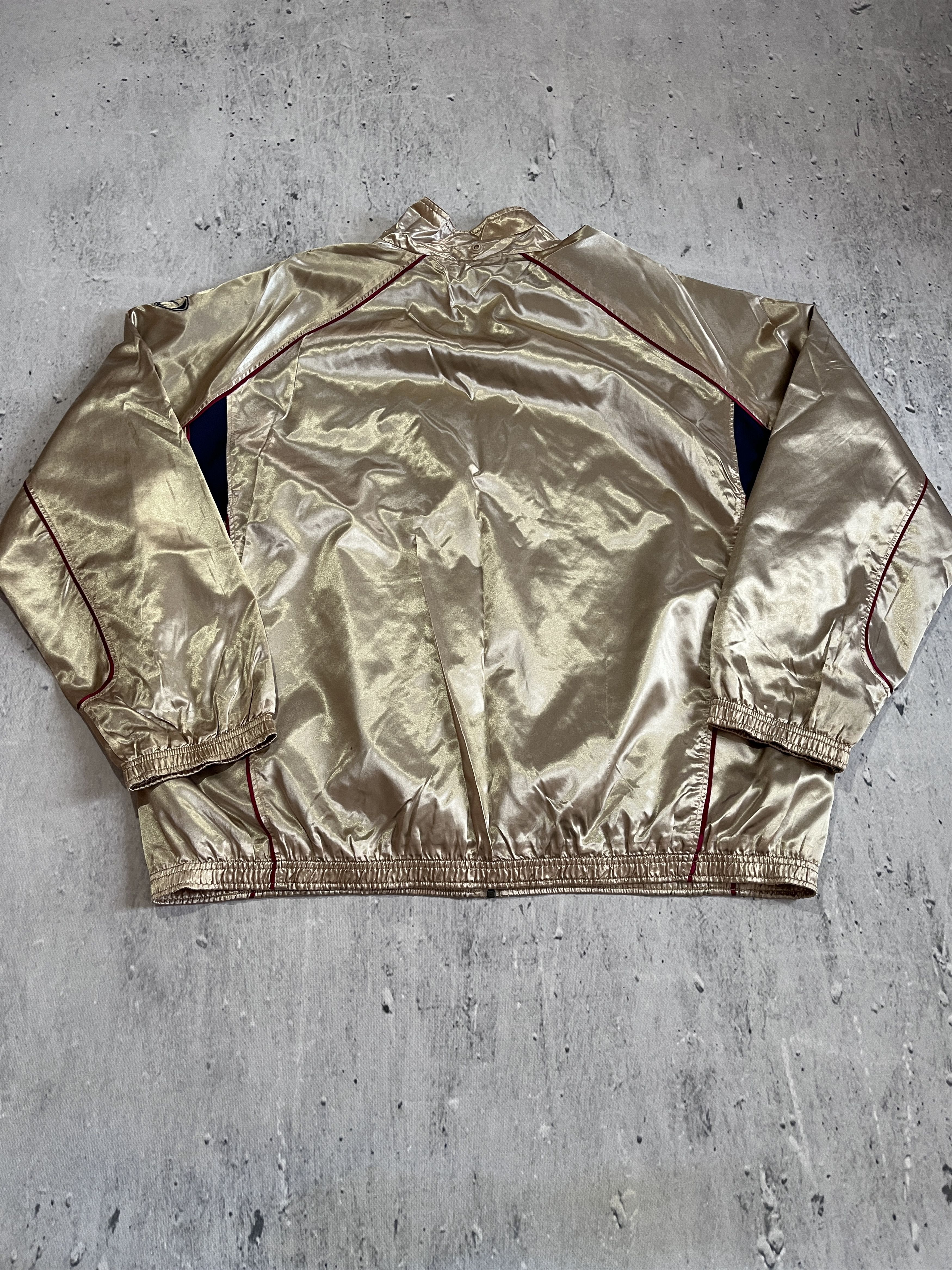 Nike NIKE FC BARCELONA VINTAGE FOOTBALL SOCCER GOLD TRACK JACKET Size US XL / EU 56 / 4 - 2 Thumbnail