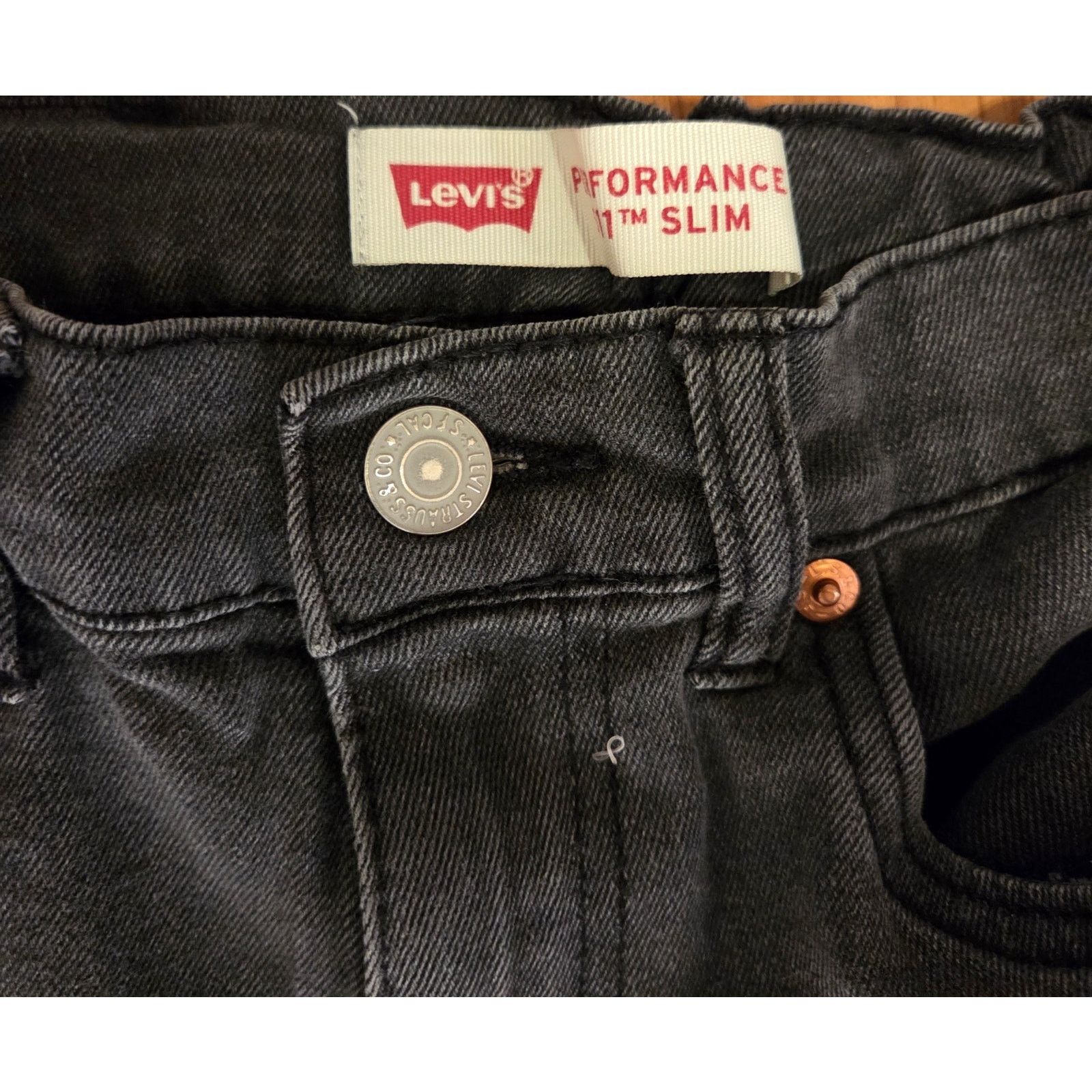 Levi's Levi's 511 Slim Fit Black Denim Jeans - 26x27 Size 26" / US 2 / IT 38 - 3 Thumbnail