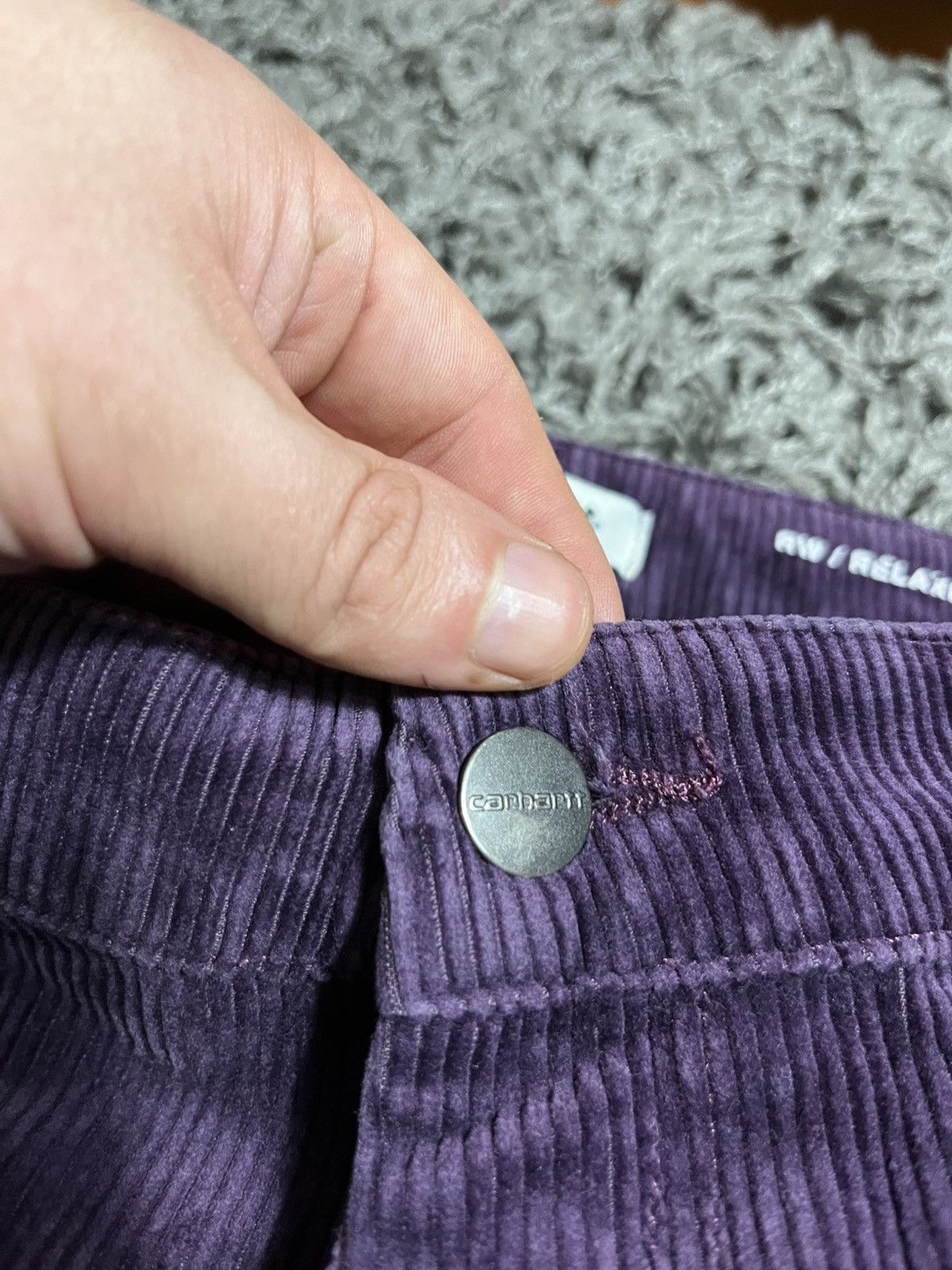 Carhartt Wip CARHARTT WIP VELVET PURPLE WOMENS CARGO PANTS Size 29" - 4 Thumbnail