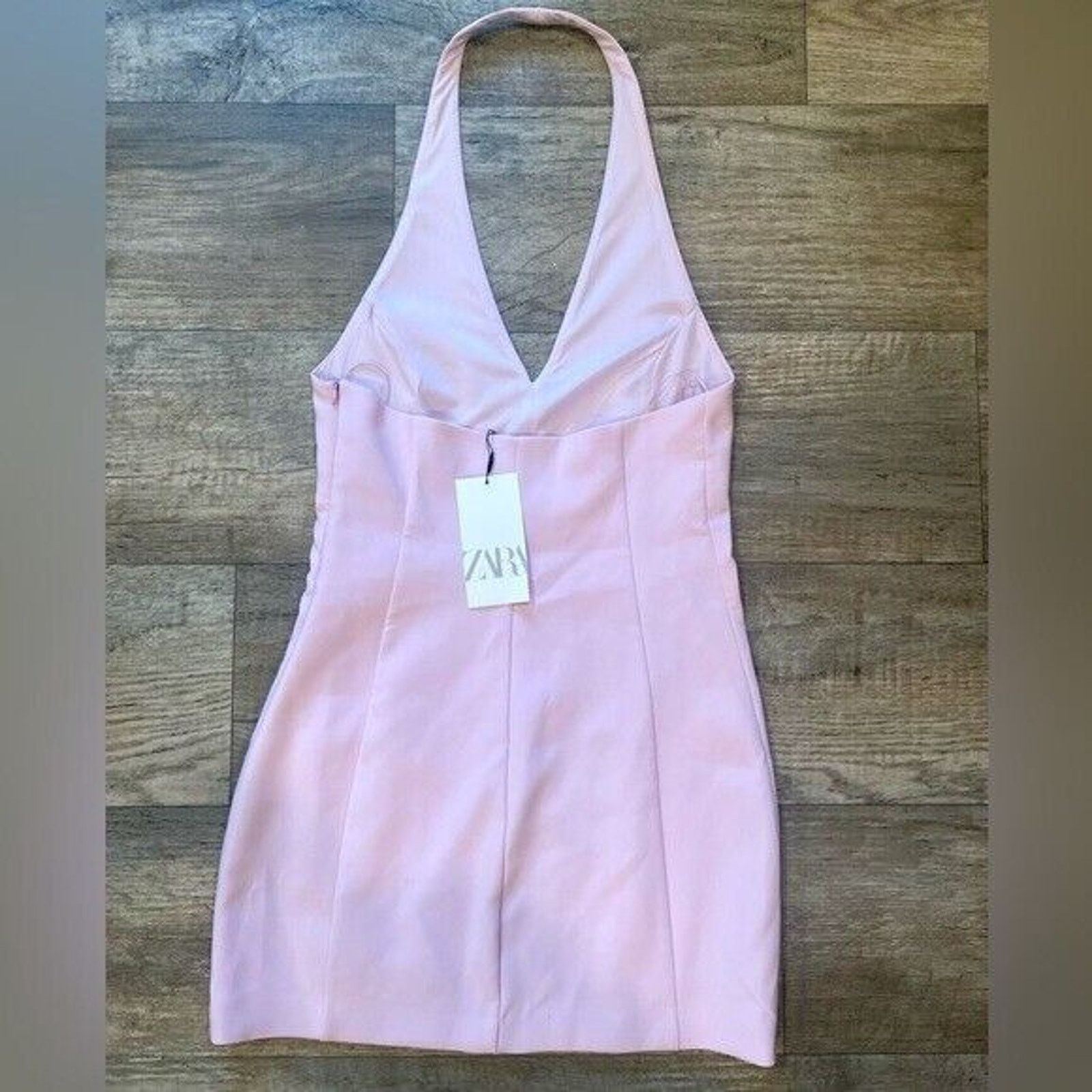Zara ZARA BLOGGER FAVE!!! women's Pink Fitted Short Dress NWT Size L / US 10 / IT 46 - 24 Thumbnail
