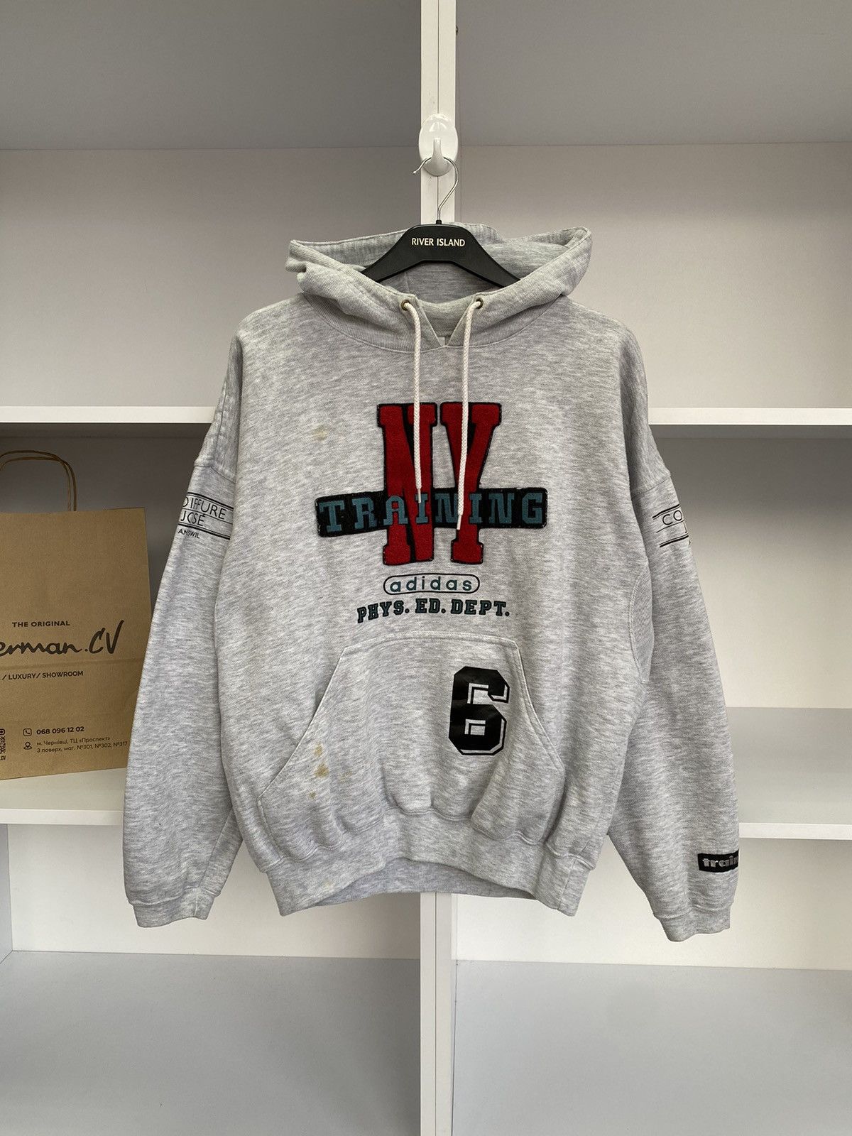 Adidas × Vintage Vintage Adidas NY Training Hoodie Size US M / EU 48-50 / 2 - 3 Thumbnail