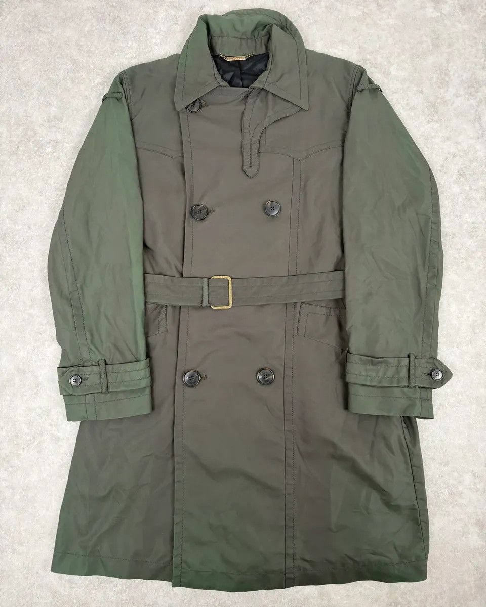 FW2005 Dolce & Gabbana Khaki Green Buttoned Trench Coat