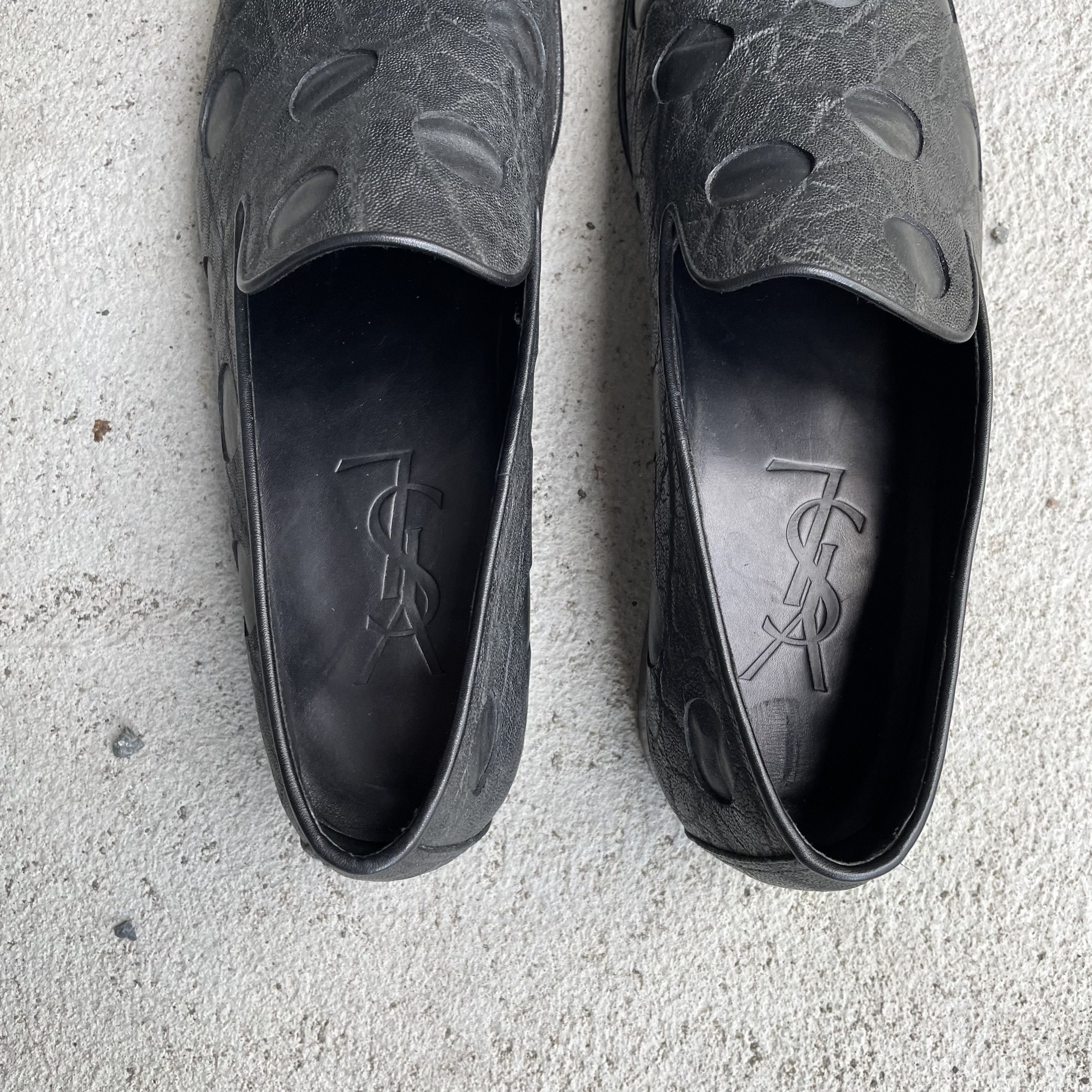 Yves Saint Laurent Yves Saint Laurent by Tom Ford Black Exotic Leather Loafers Size US 11 / EU 44 - 8 Thumbnail