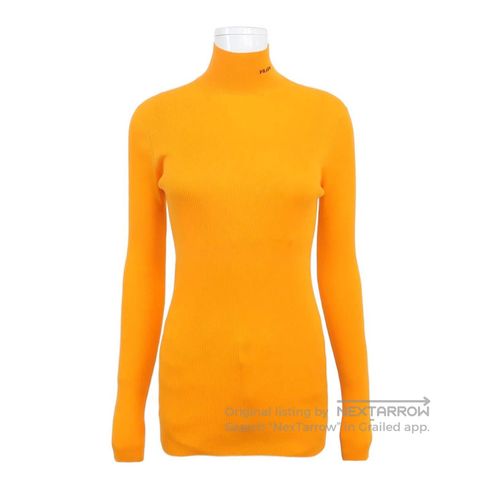 Prada Prada Solid Cotton Turtleneck Sweater . Size M / US 6-8 / IT 42-44 - 1 Thumbnail