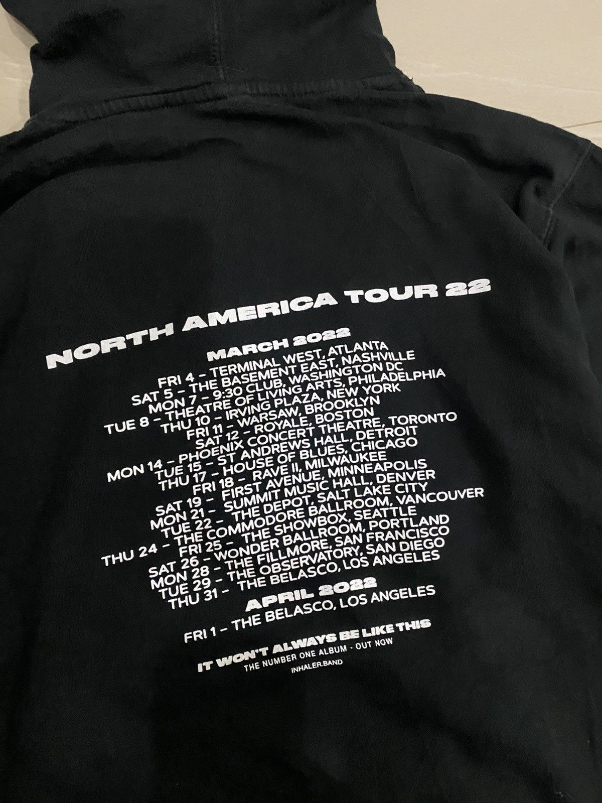 Band Tees INHALER North America Tour 22 Band Tees Hoodie Size US M / EU 48-50 / 2 - 3 Thumbnail