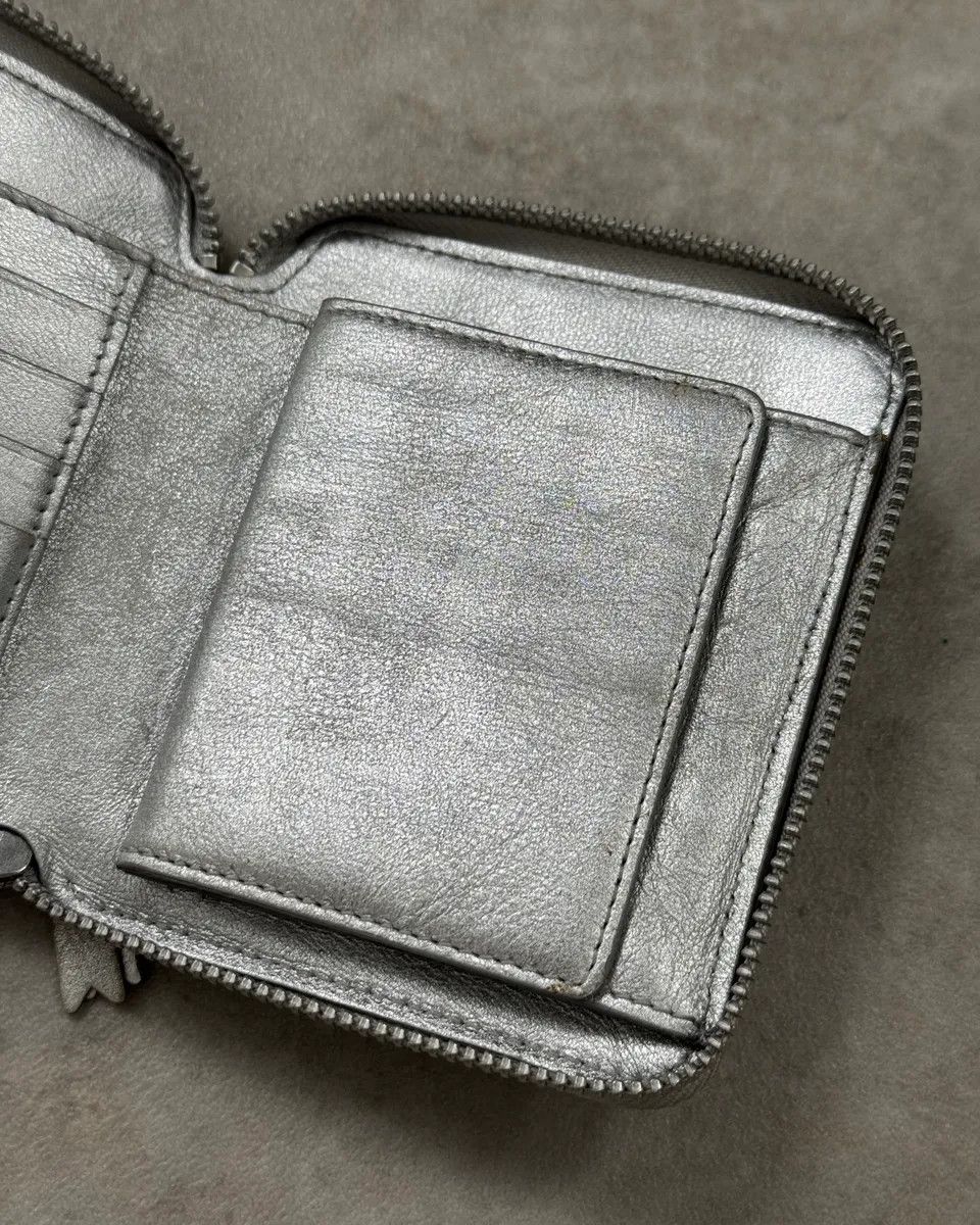 Comme des Garcons Comme des Garçons Silver Leather Brick Zip-Around Wallet Size ONE SIZE - 8 Thumbnail