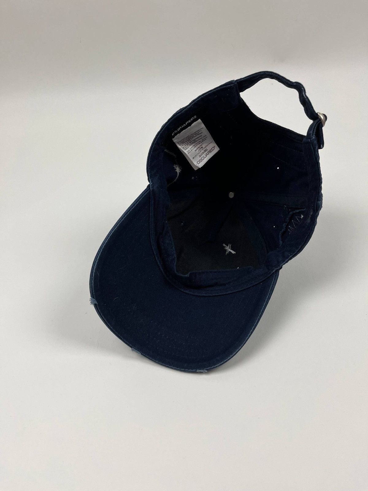 Dsquared2 Dsquared2 Distressed Baseball Cap Navy Blue Italy 🇮🇹 Y2K Size ONE SIZE - 8 Thumbnail