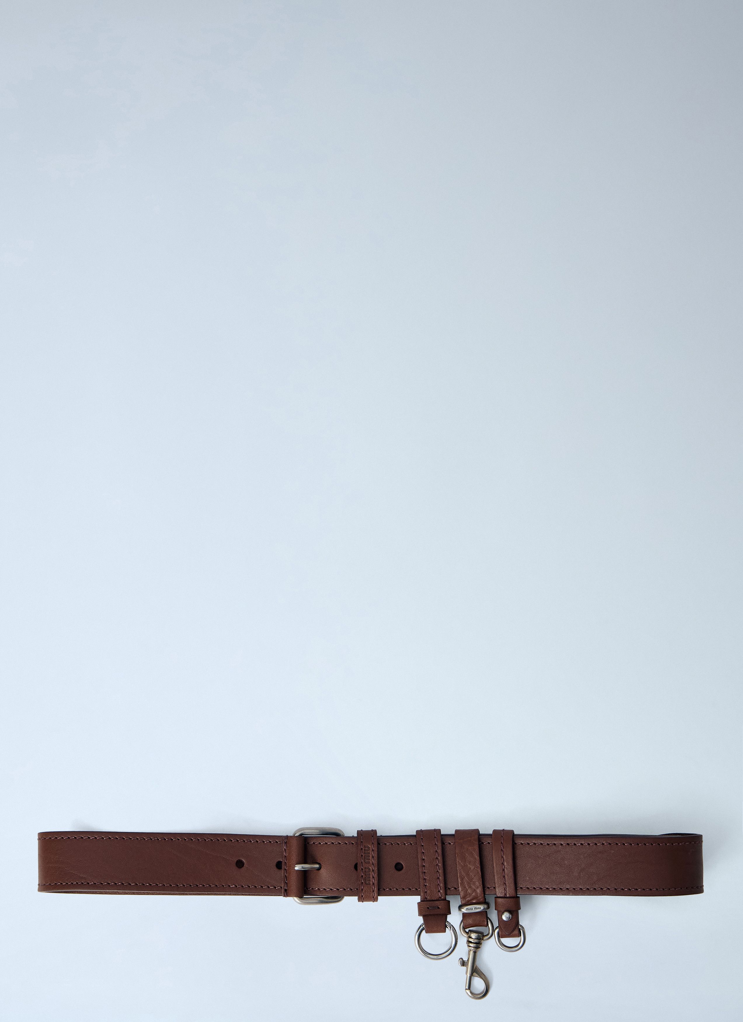 Miu Miu Tobacco Leather Belt Size ONE SIZE - 1 Thumbnail
