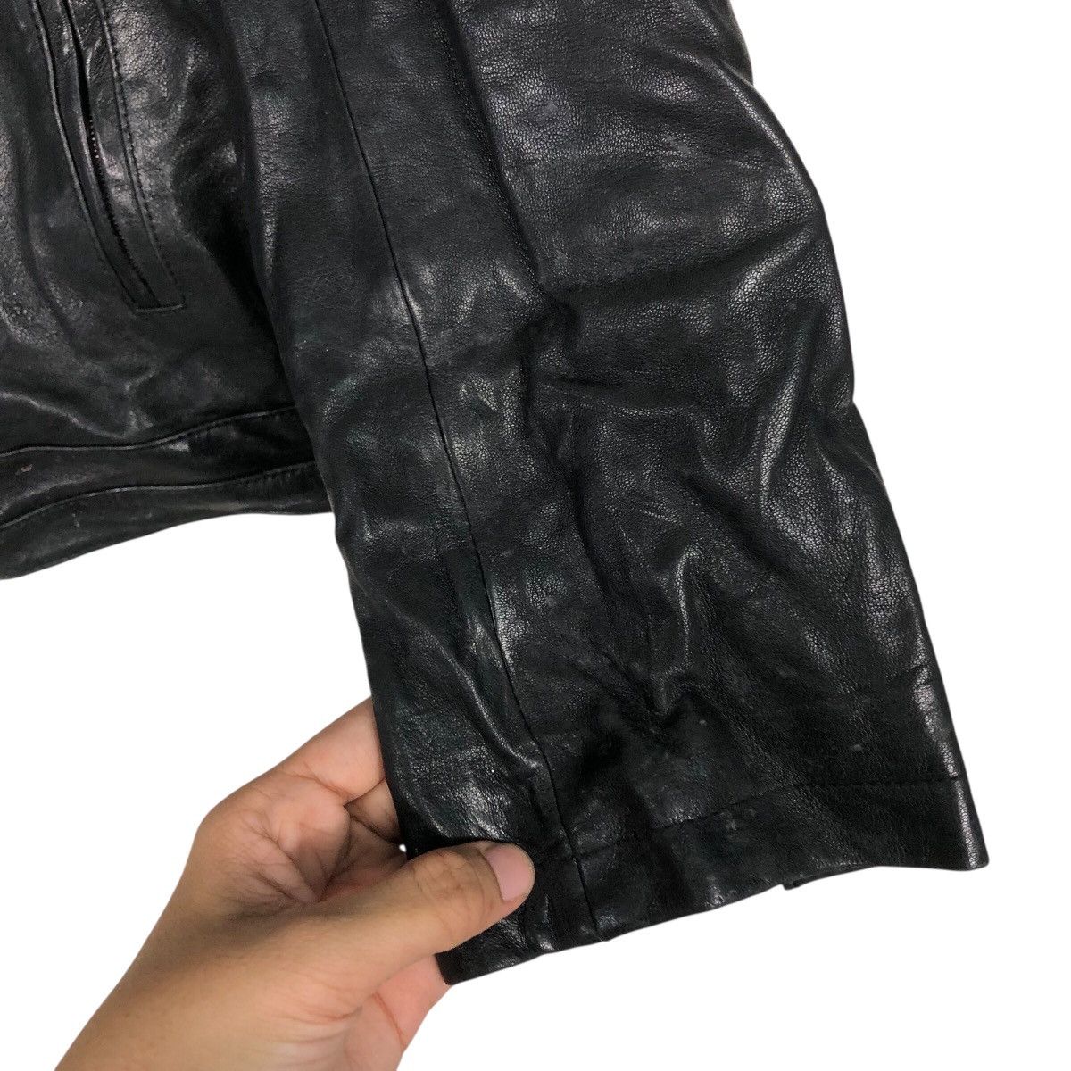 Japanese Brand 📌Rich Black Biker Leather Jacket Bondage Design Edition Size US M / EU 48-50 / 2 - 16 Thumbnail