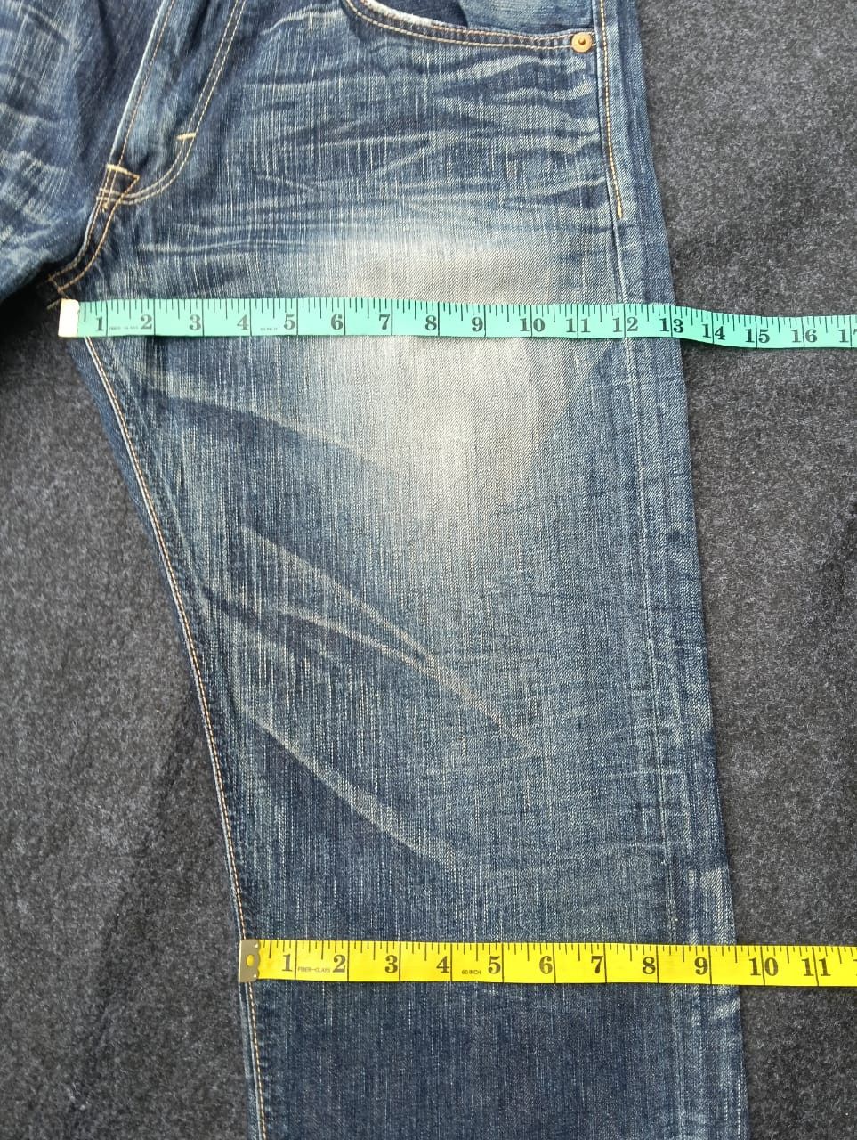 Edwin Y2K Edwin 503 Blue Trip Washed Denim Jeans Japan Streetwear Size US 37 - 5 Thumbnail