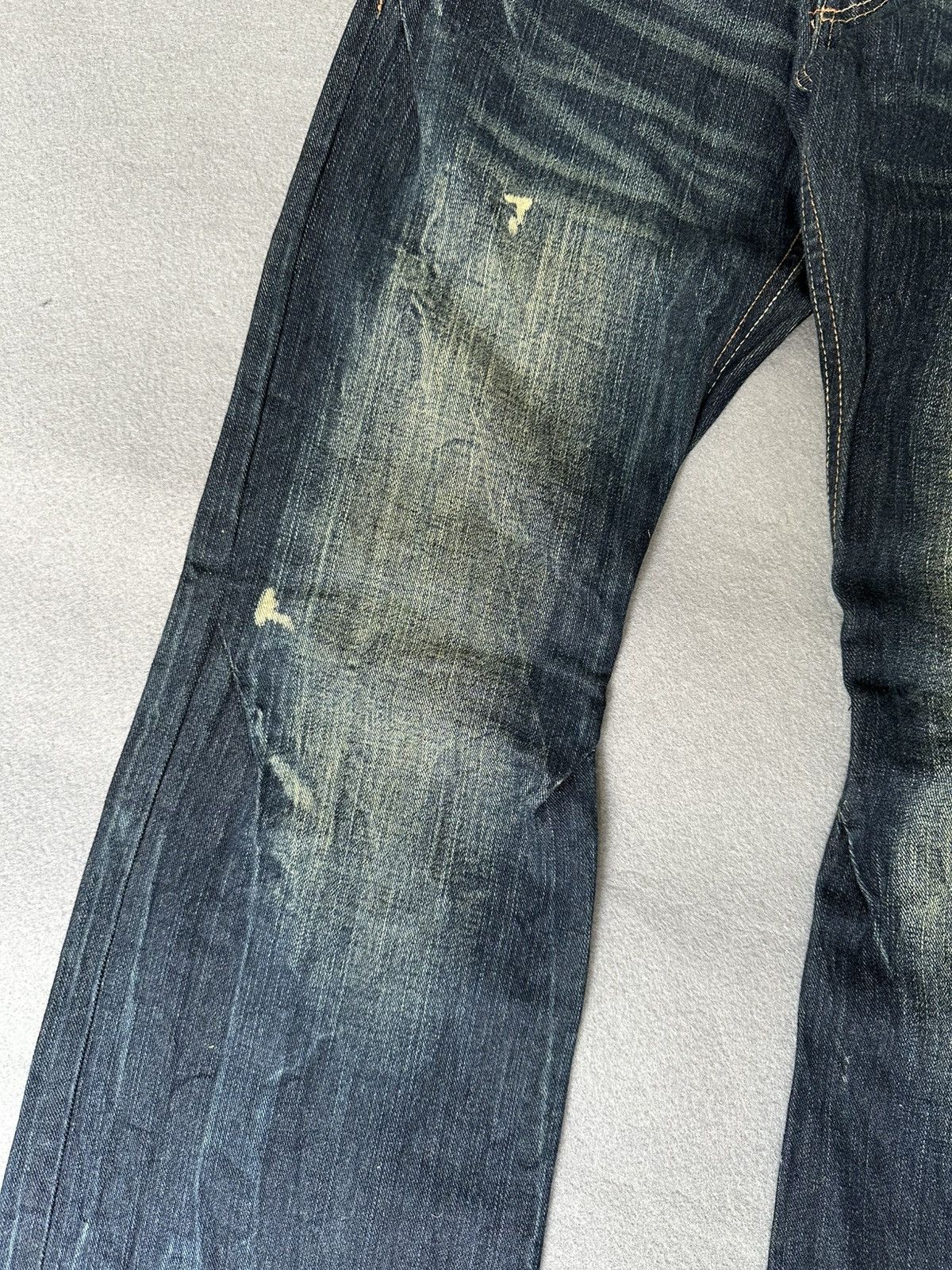 Japanese Brand FLARE Root Three Design Denim Size US 30 / EU 46 - 7 Thumbnail