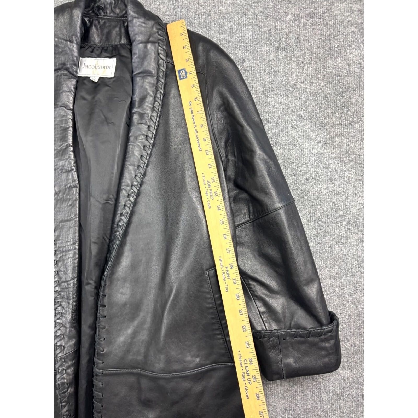 Vintage VINTAGE Jacobson's Leather Jacket Womens XS Black Braided Trim Long Pockets Jacket Womens XS Black Braided Trim Long Pockets Size XS / US 0-2 / IT 36-38 - 3 Thumbnail