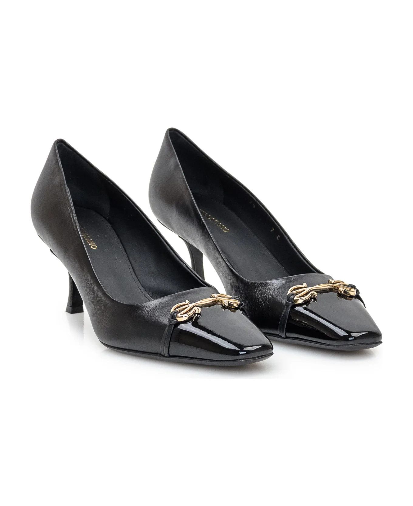 Salvatore Ferragamo o1y0426 Spool Heel Pumps in Black Size US 6 / IT 36 - 4 Thumbnail