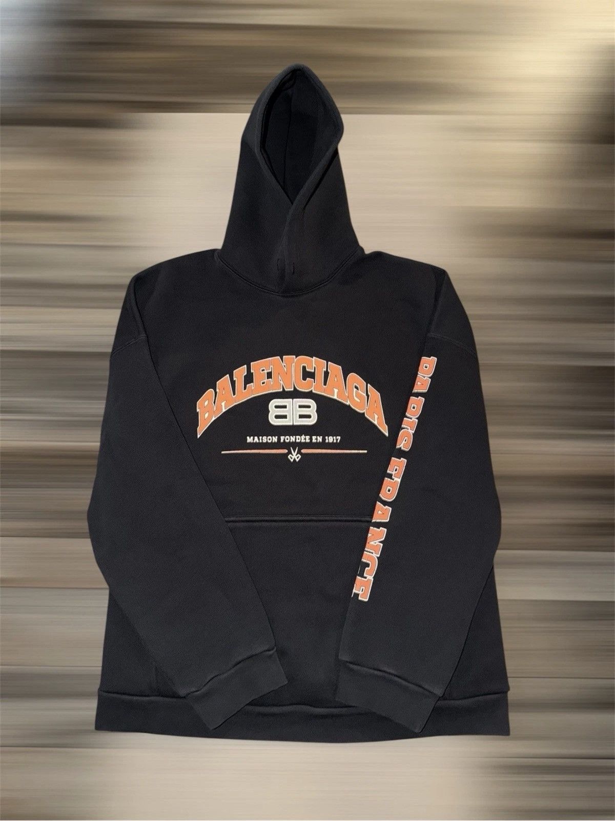 Balenciaga Maison Balenciaga Black Wide Fit Hoodie Size US M / EU 48-50 / 2 - 1 Thumbnail