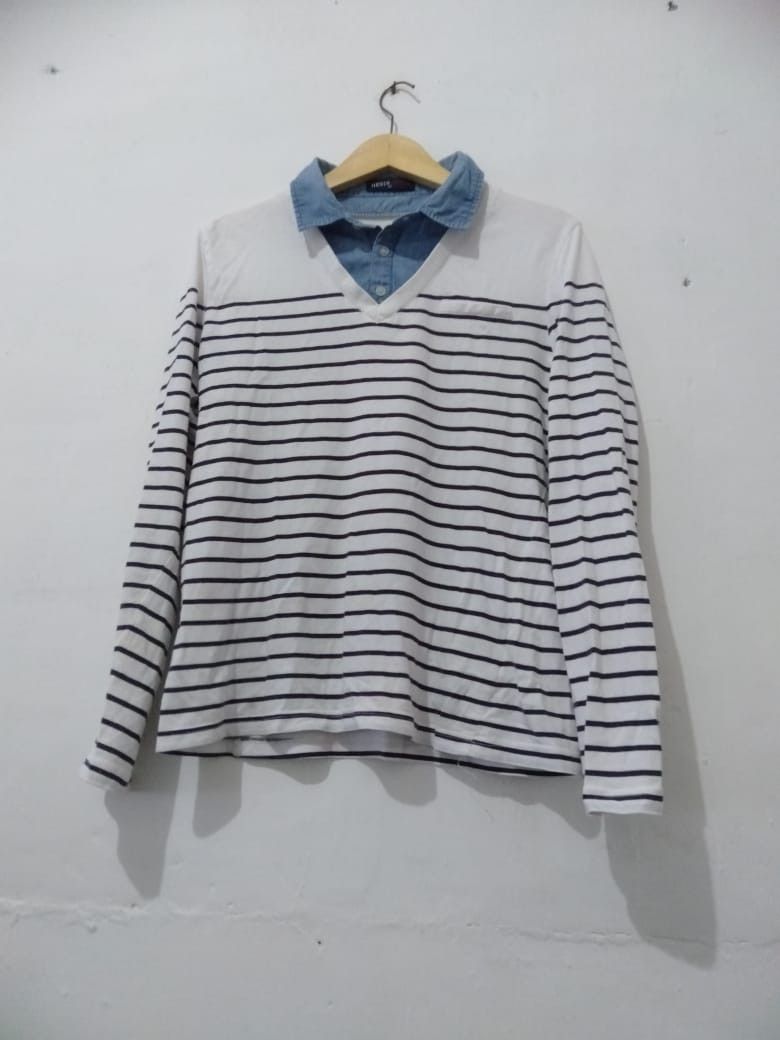 If Six Was Nine × Japanese Brand JAPANESE HENUS EDWIN DOUBLE LAYER LONG SHIRT Size US M / EU 48-50 / 2 - 9 Thumbnail