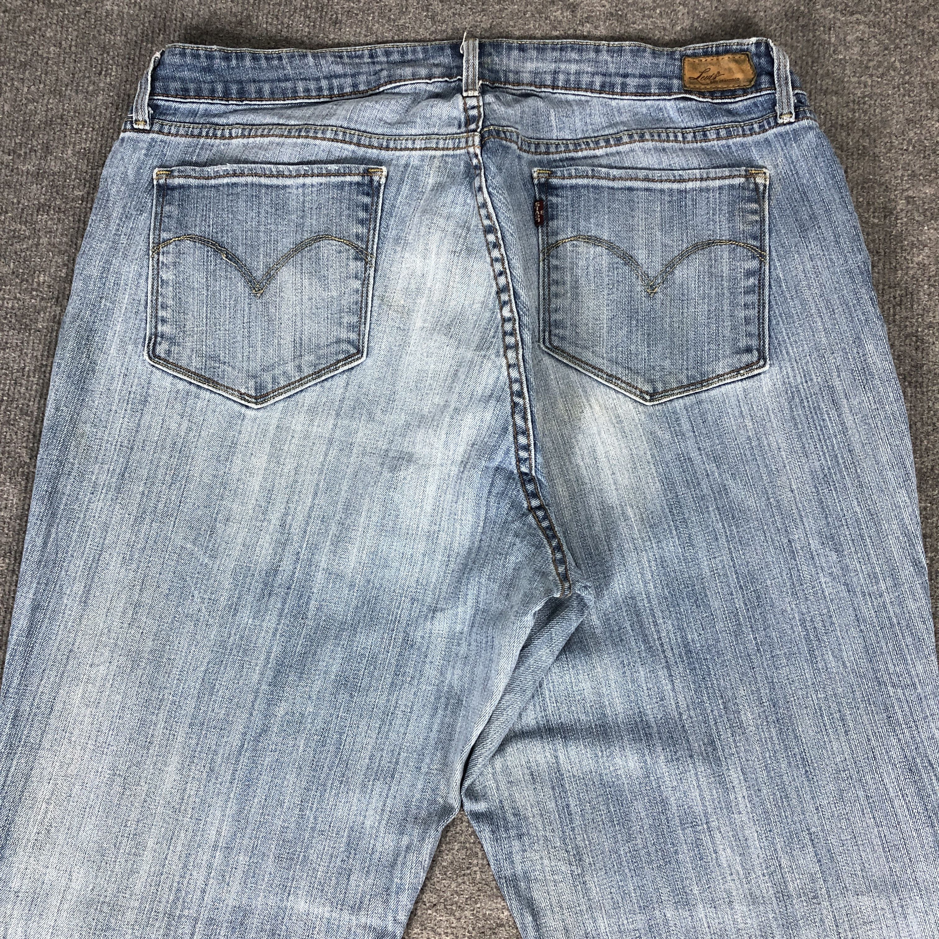 Levi's × Vintage Womens Vintage Levis Jeans Flare Light Blue Wash L878W Size 37" - 5 Thumbnail