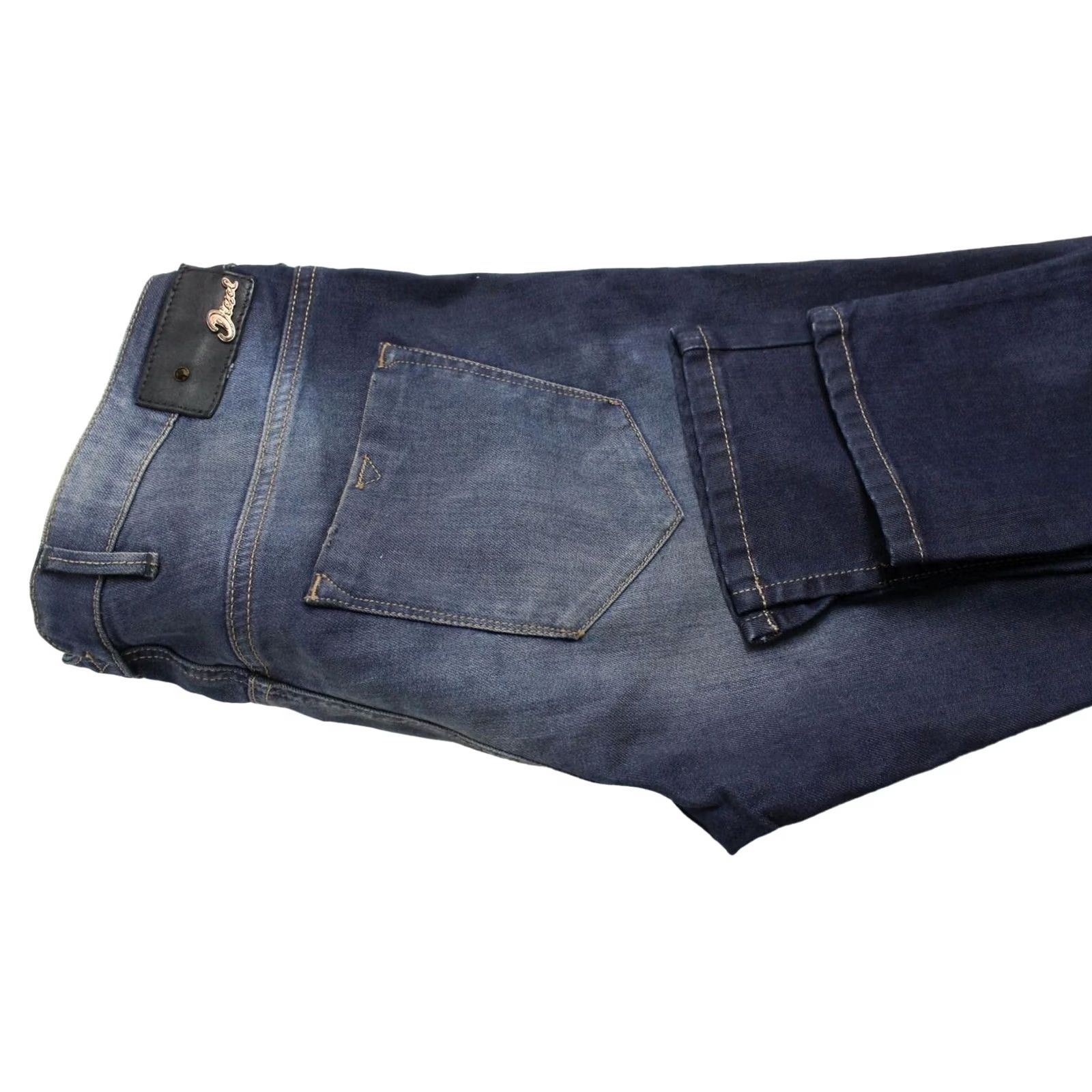 Diesel DIESEL Jeans Cherick Slim-Tapered 0884I_Stretch W31/L32 Faded Zip Blue Womens Jeans Size 24" / US 00 / IT 34 - 5 Thumbnail