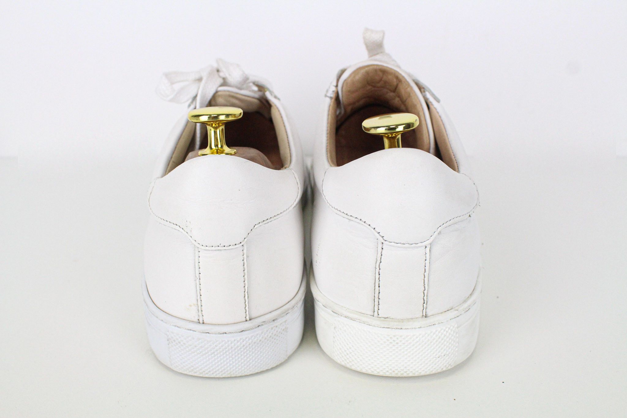 Suitsupply EU40 White Leather Low-Top Sneakers 73723 Size US 7 / EU 40 - 3 Thumbnail