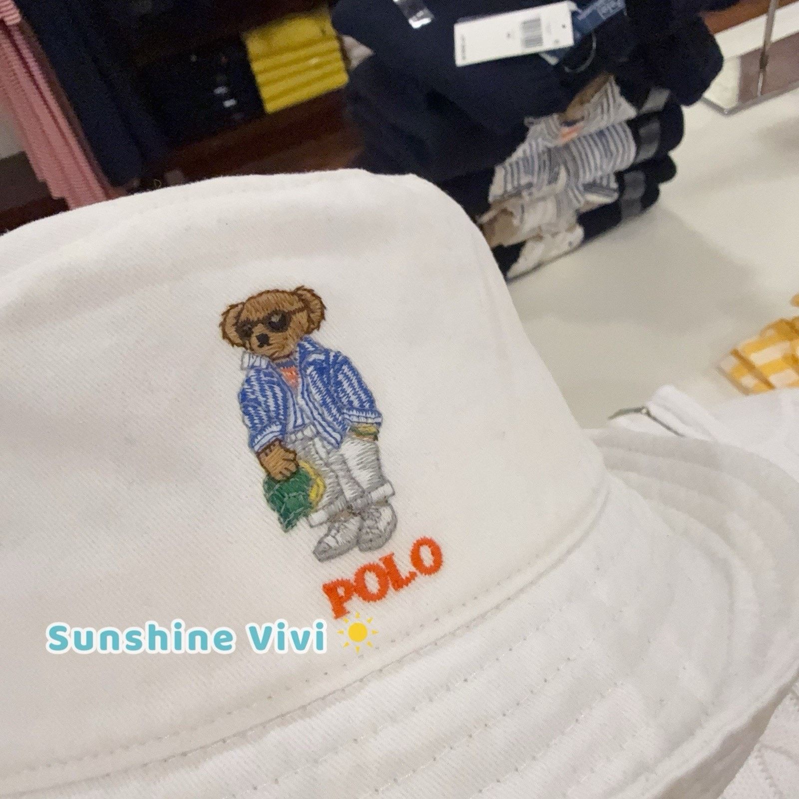 Polo Ralph Lauren NEW Polo Ralph Lauren Polo Bear Twill Bucket Hat Cap White Size ONE SIZE - 5 Thumbnail