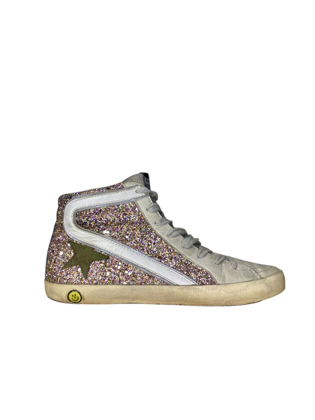 Golden Goose High-top sneakers in leather and sequins Size US 5 / IT 35 - 3 Thumbnail