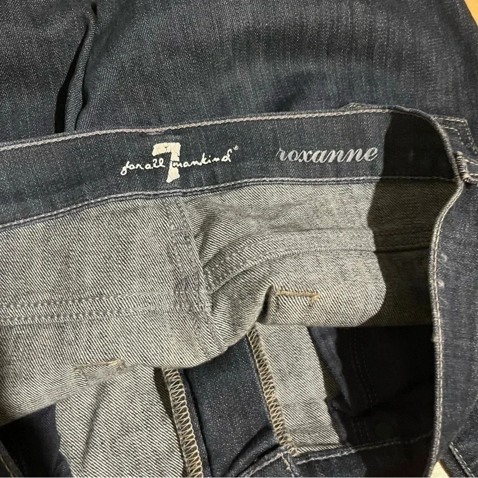 7 For All Mankind 7FAM Roxanne Skinny Jeans SZ 27 Dark Wash Size 27" / US 4 / IT 40 - 5 Thumbnail
