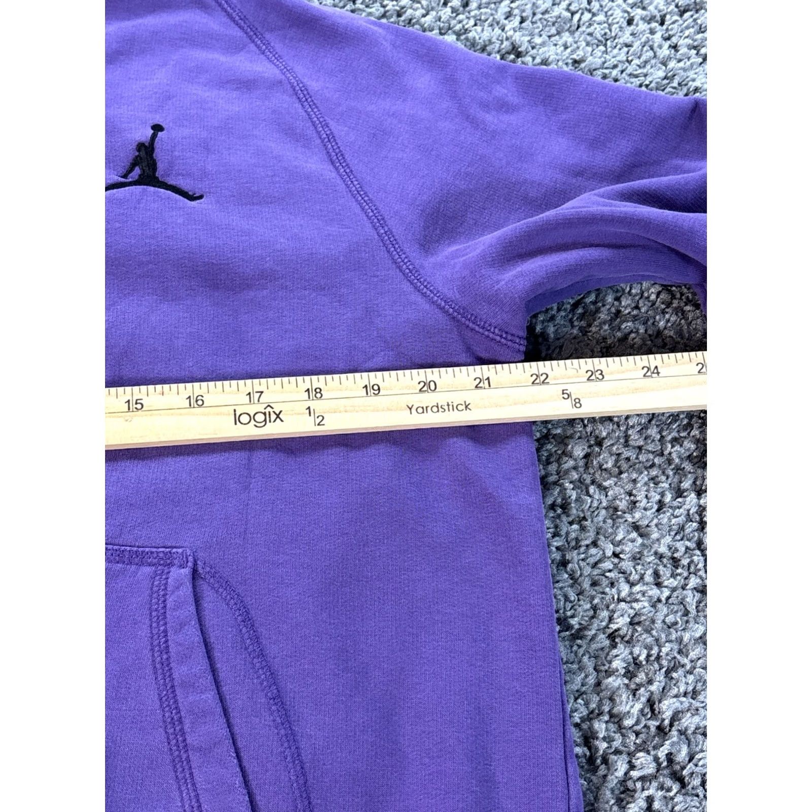 Jordan Brand VINTAGE Jordan Hoodie Mens M Purple Distressed Fleece Embroidered Grunge Y2K Pullover Hooded Size US M / EU 48-50 / 2 - 3 Thumbnail