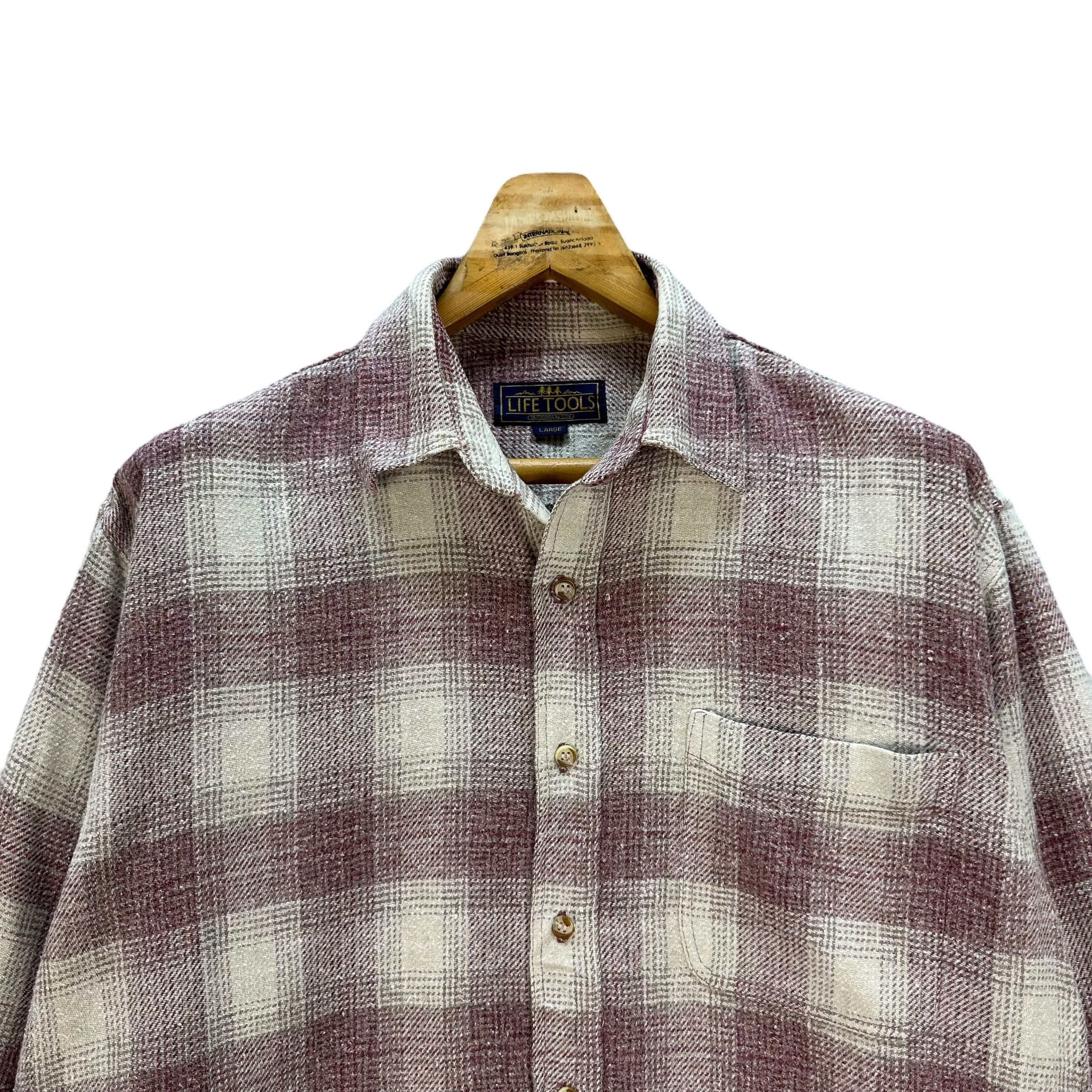 Vintage LIFE TOOL BY COX CHECKED PLAID BUTTON UPS SHIRT #9000-47 Size US L / EU 52-54 / 3 - 2 Thumbnail