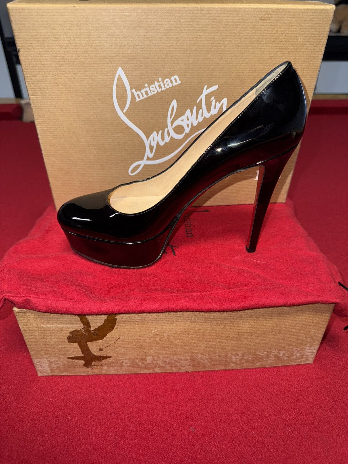 Christian Louboutin Christian Louboutin Bianca 120 Patent Calf Platform Pumps Size US 6.5 / IT 36.5 - 3 Thumbnail