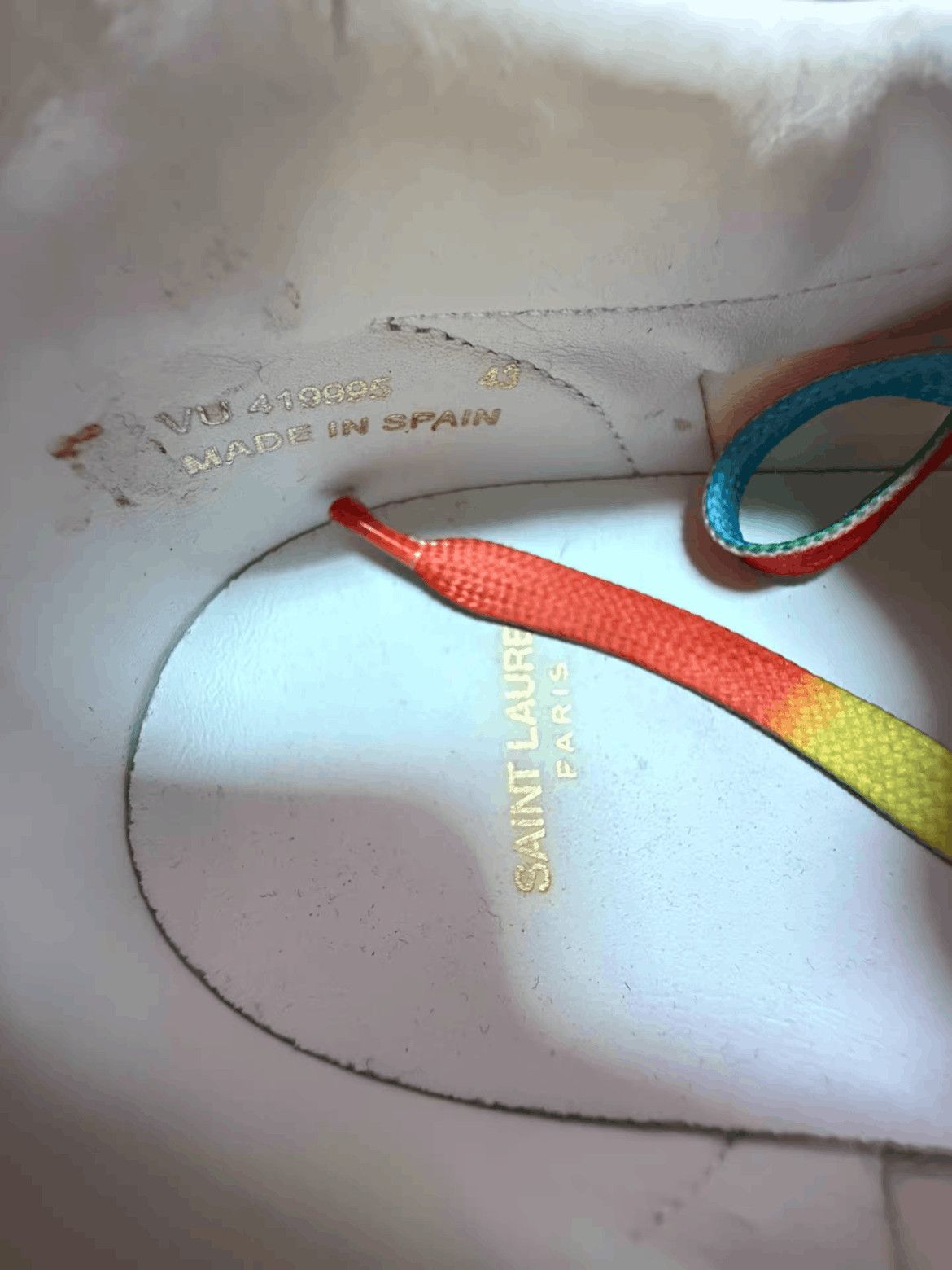 Saint Laurent Paris Sz 43 Saint Laurent Paris 16SS Runway Rainbow Sneaker Size US 10 / EU 43 - 6 Thumbnail