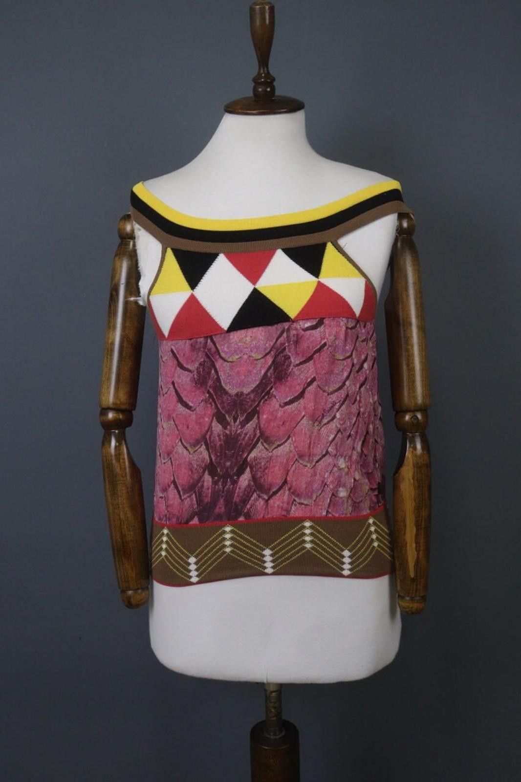 Just Cavalli Just Cavalli Multicolor Geometric Back Sweater Size 40 Size M / US 6-8 / IT 42-44 - 1 Thumbnail
