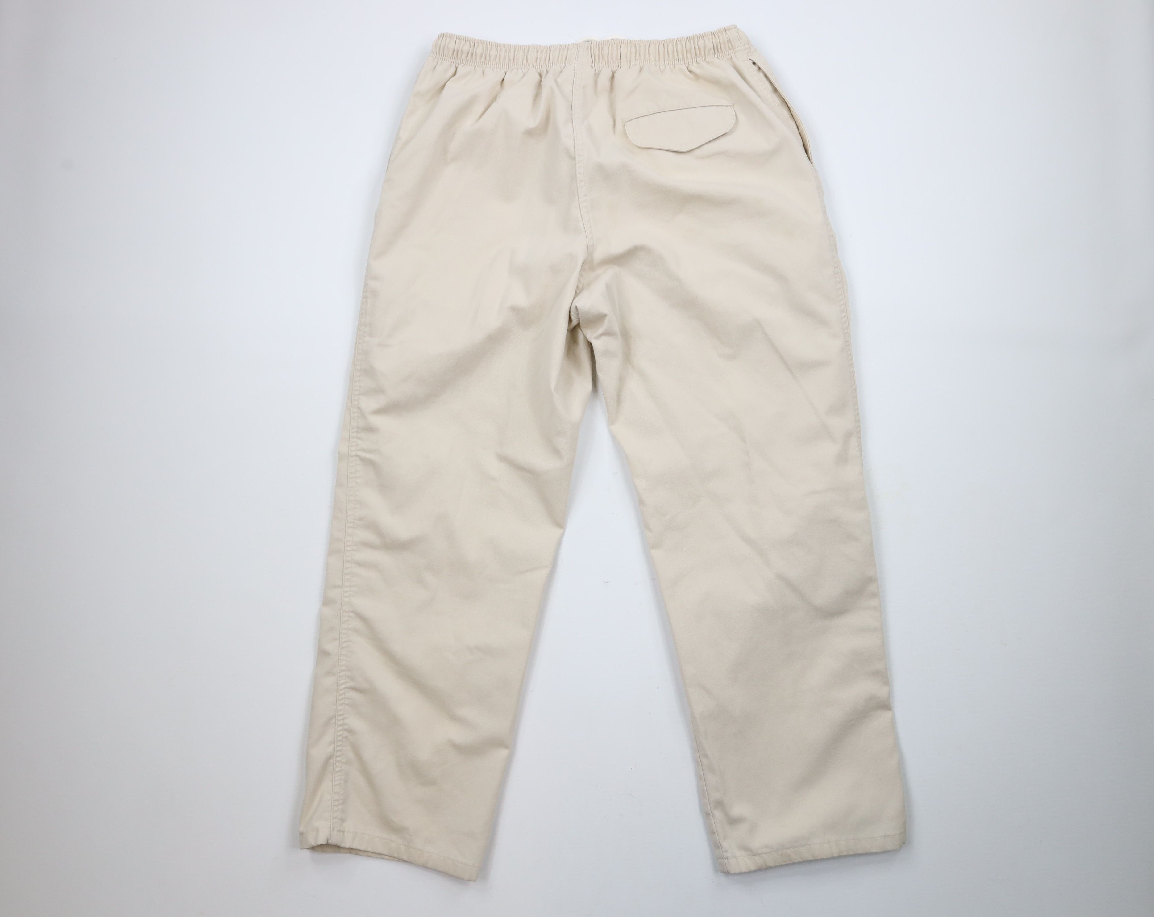 Lands' End × Vintage Vintage 90s Lands End Wide Leg Cotton Twill Pants Beige USA Size US 38 / EU 54 - 10 Thumbnail